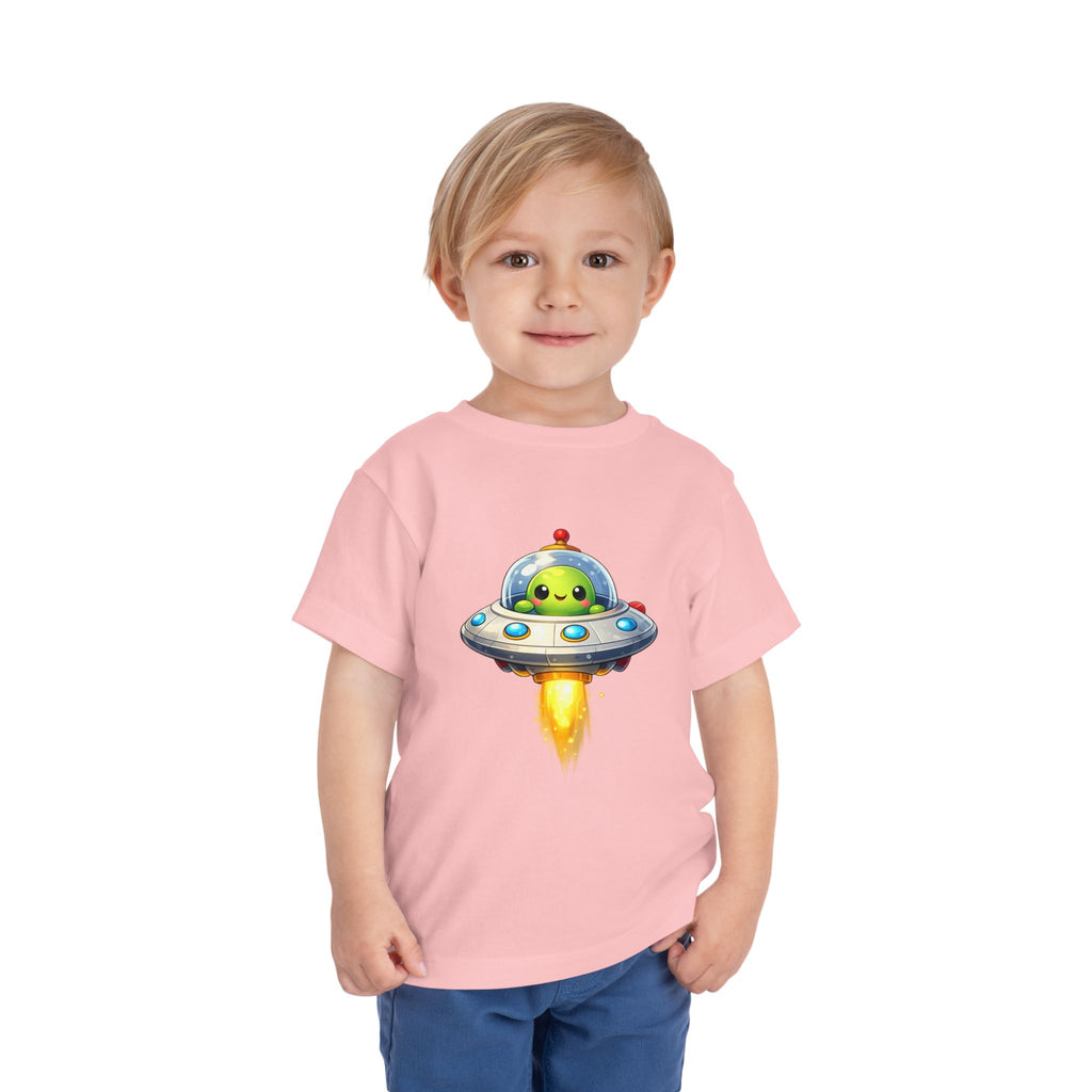 Toddler Tee — Cute Alien UFO Rocket Ship Shirt for Kids