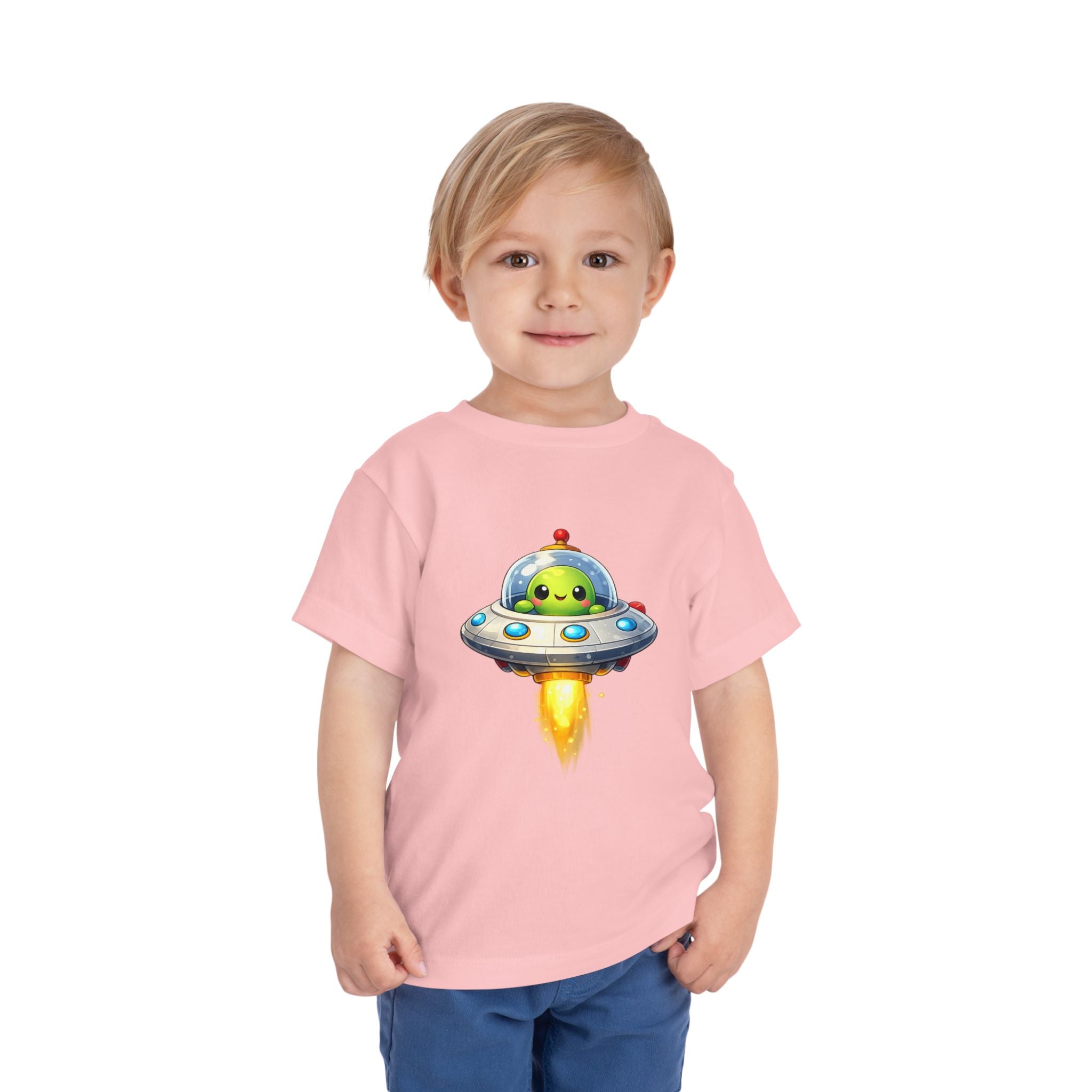 Toddler Tee — Cute Alien UFO Rocket Ship Shirt for Kids