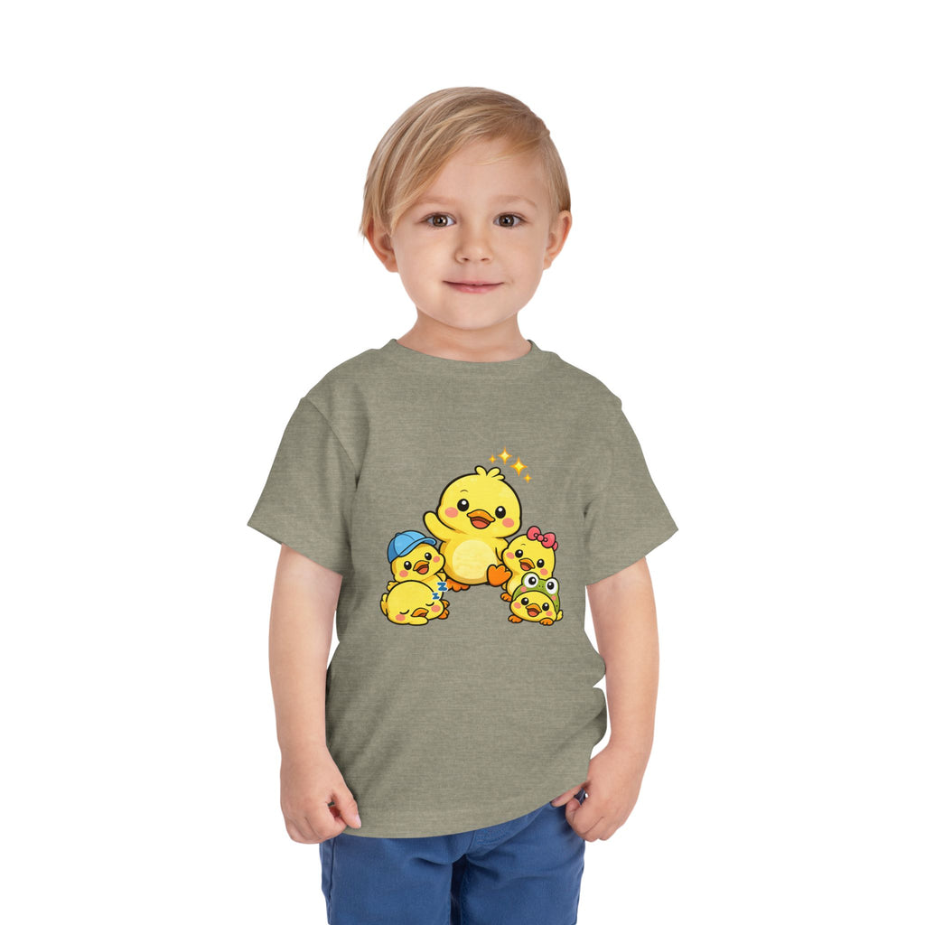 Duck Family Toddler Tee — Adorable Yellow Chicks Graphic Shirt