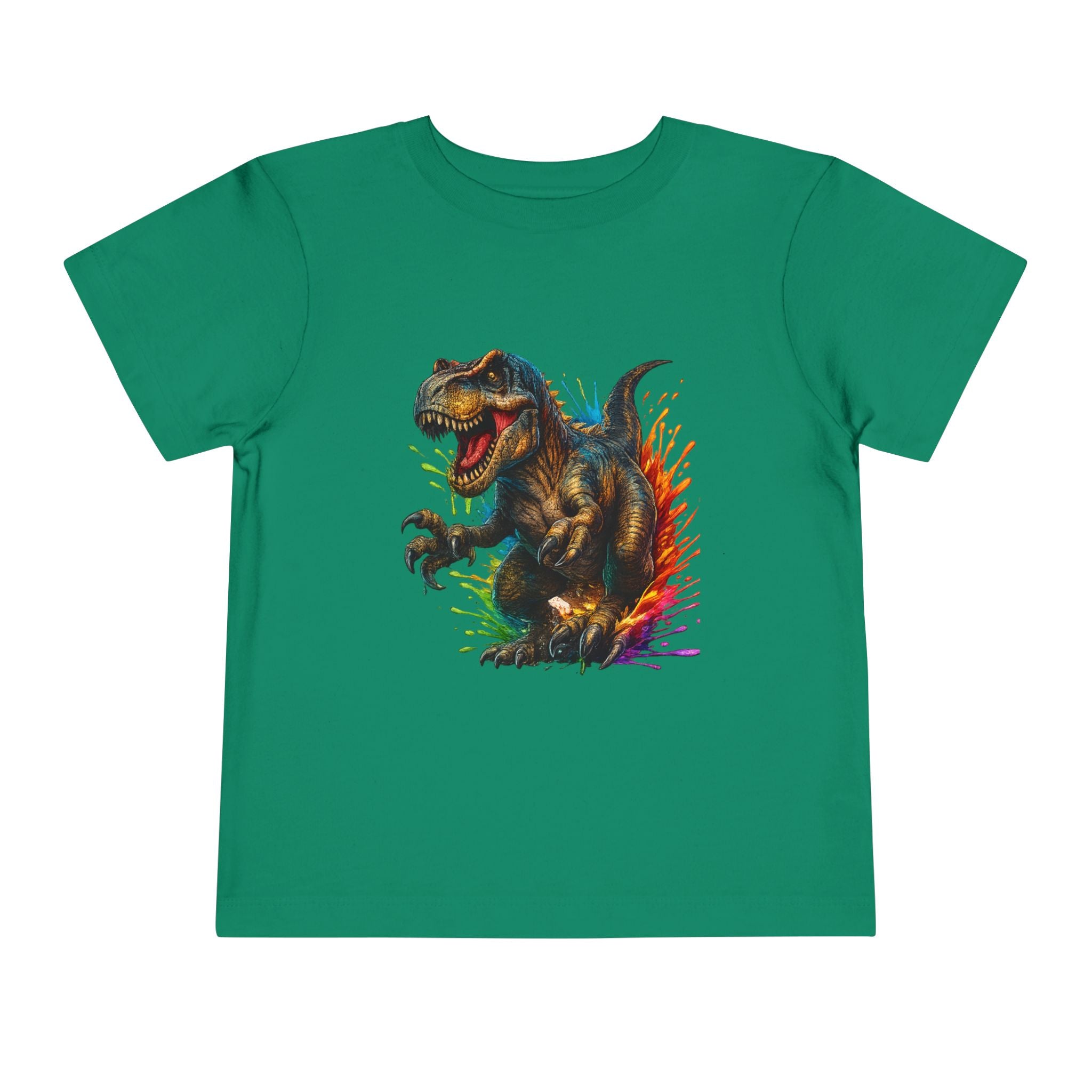 Toddler Tee — Colorful Roaring T-Rex Dino Graphic