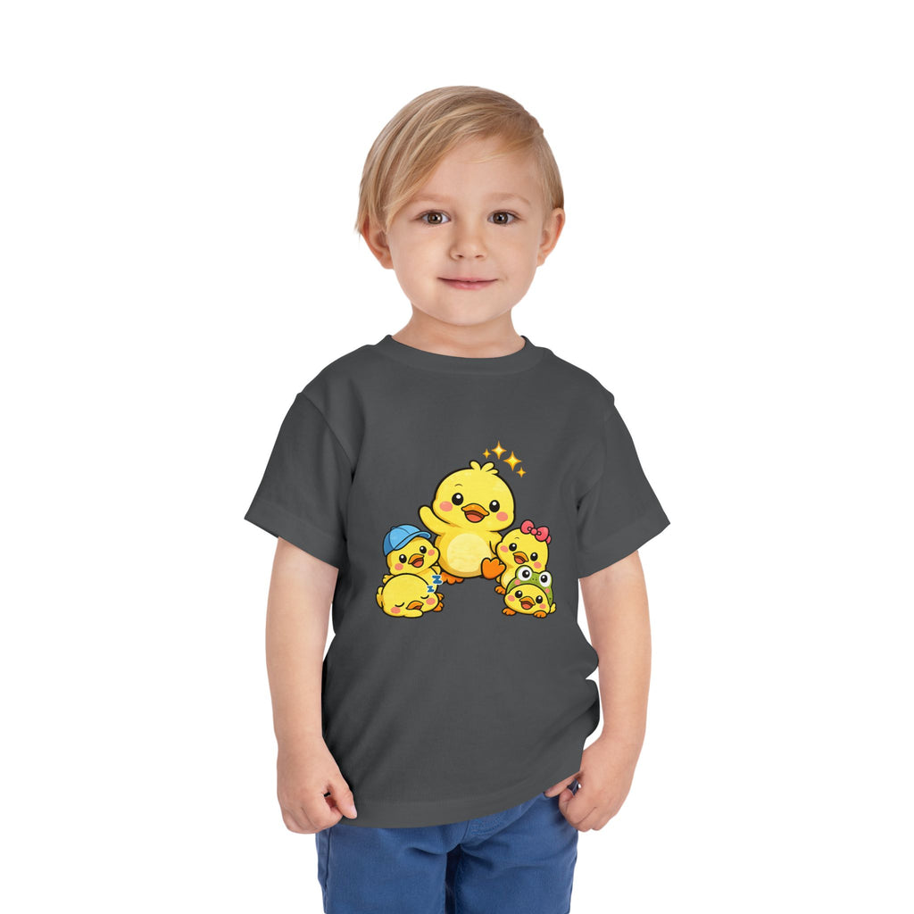 Duck Family Toddler Tee — Adorable Yellow Chicks Graphic Shirt