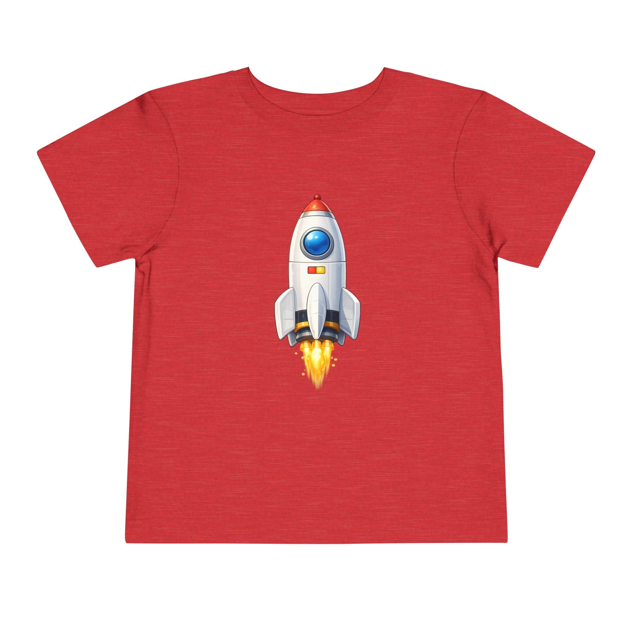 Toddler Rocket Tee — Cute Space Rocket Graphic Short Sleeve Shirt for Kids