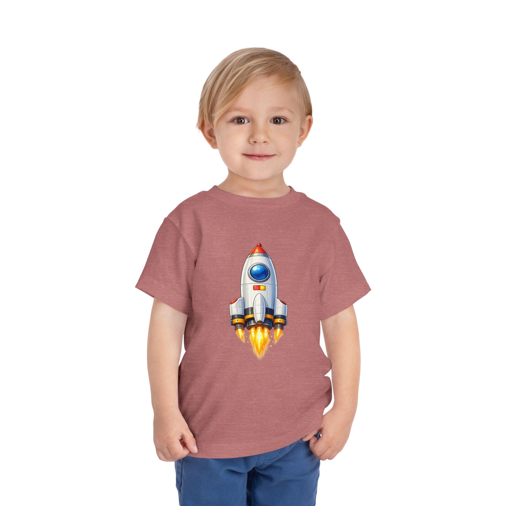 Toddler Rocket Tee - Cute Space Rocket Graphic Shirt for Kids