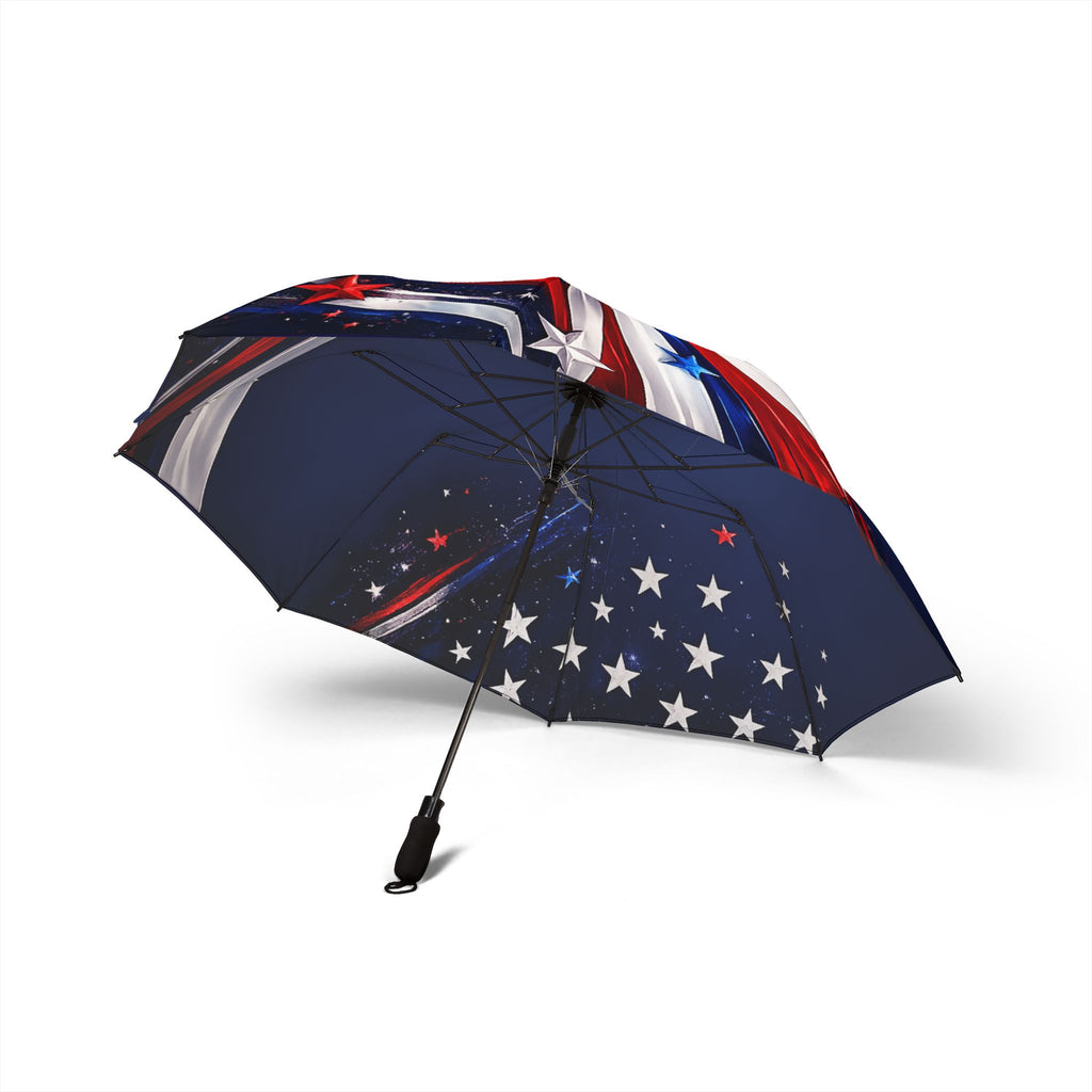 American Flag Foldable Umbrella — Patriotic Semi-Automatic Compact Umbrella