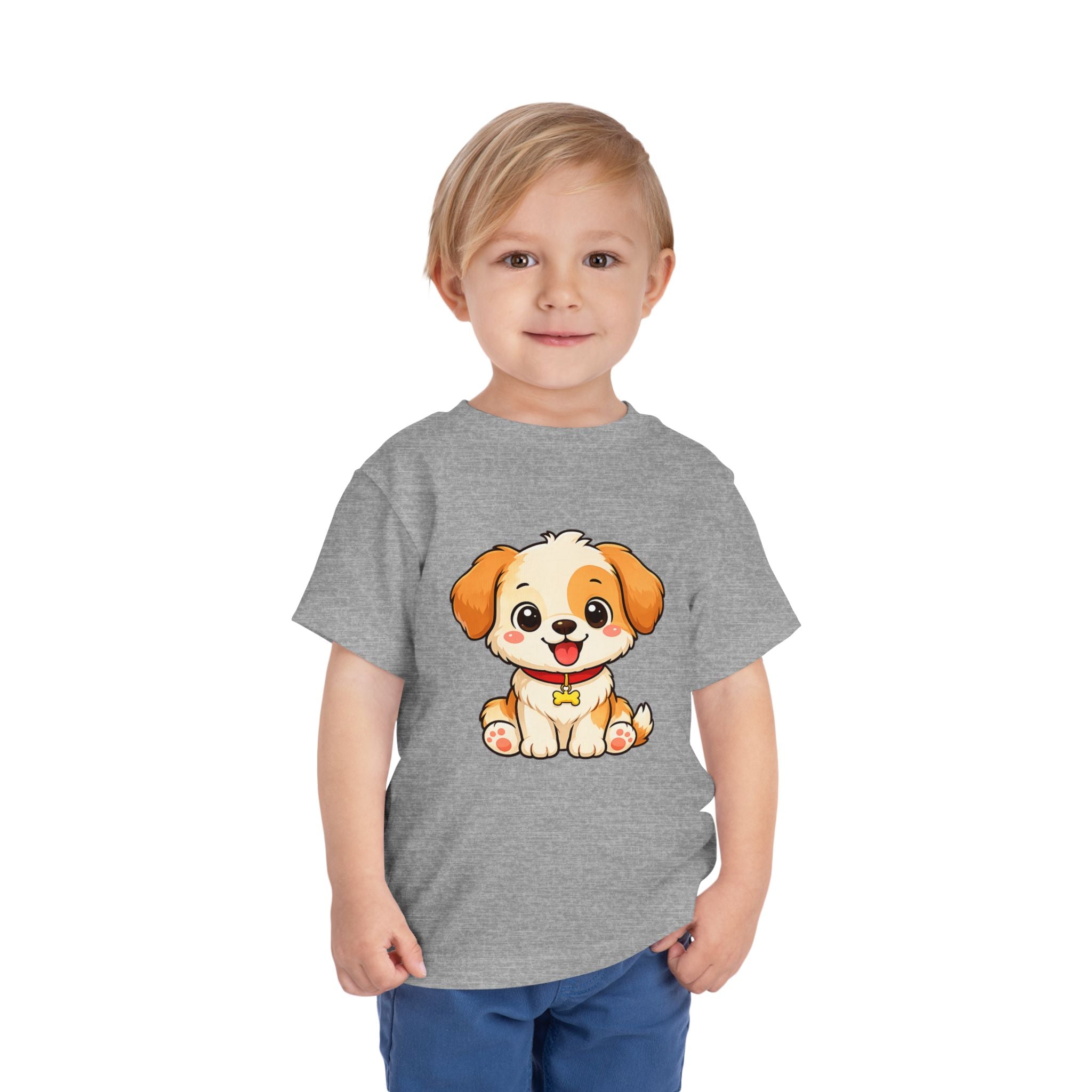 Puppy Toddler Tee – Adorable Cartoon Dog Graphic Shirt for Kids