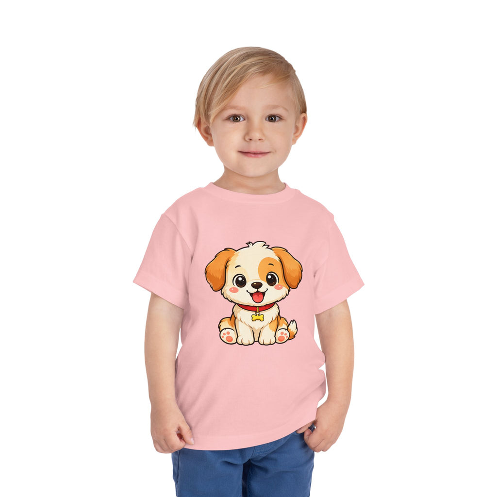 Puppy Toddler Tee – Adorable Cartoon Dog Graphic Shirt for Kids