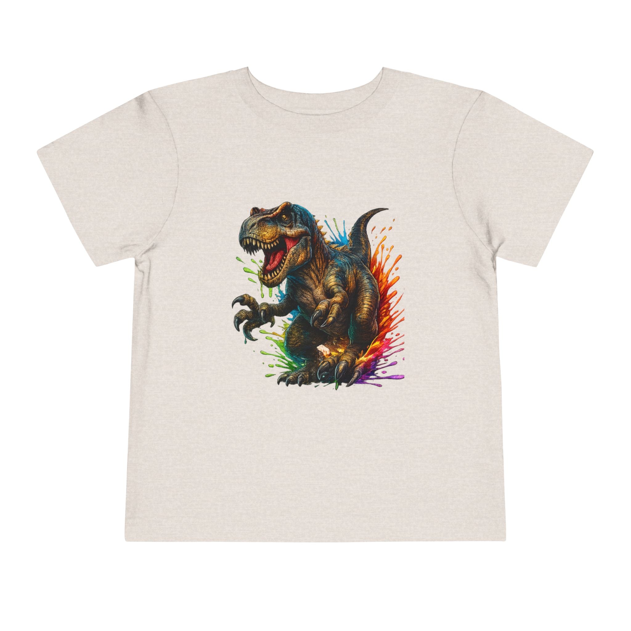 Toddler Tee — Colorful Roaring T-Rex Dino Graphic