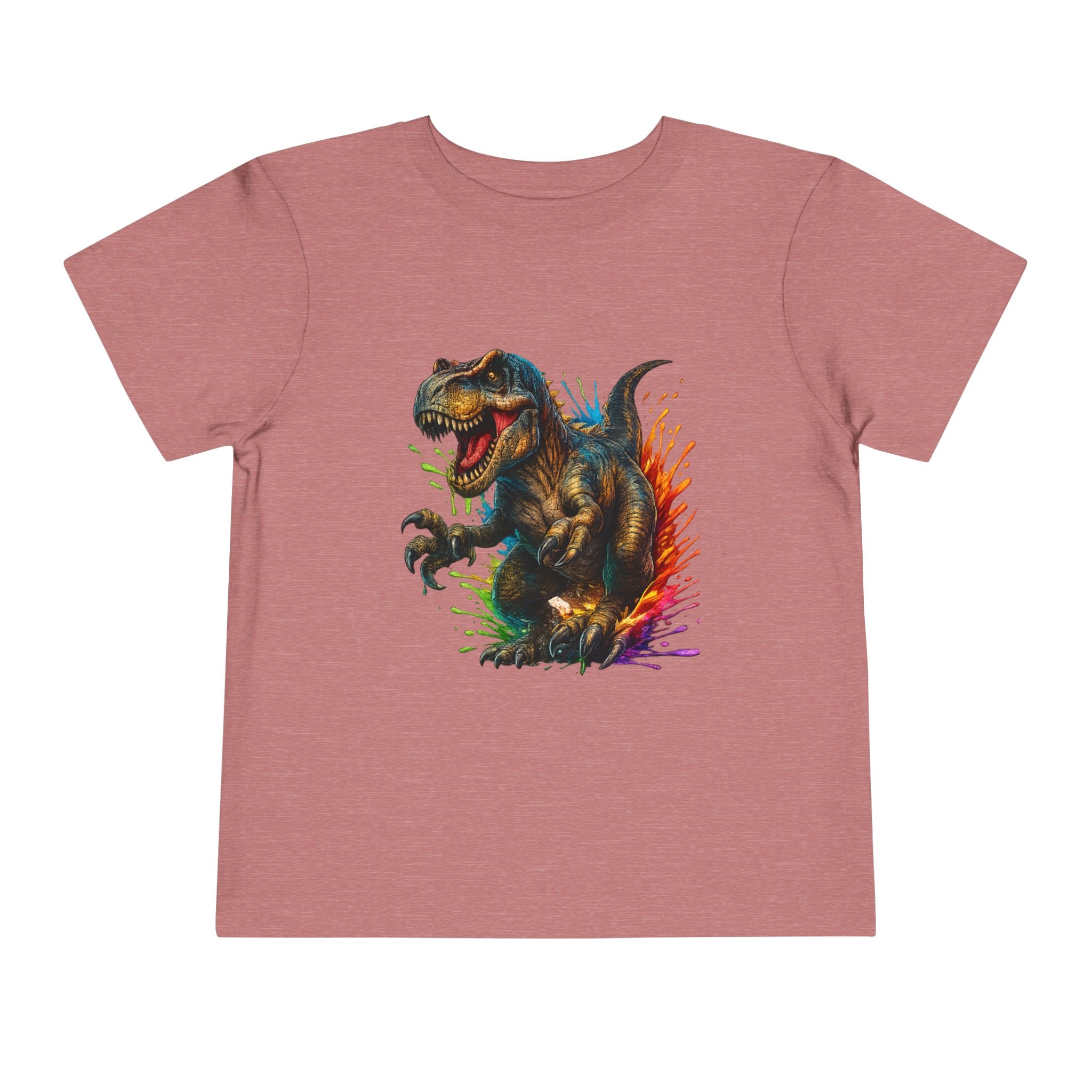 Toddler Tee — Colorful Roaring T-Rex Dino Graphic