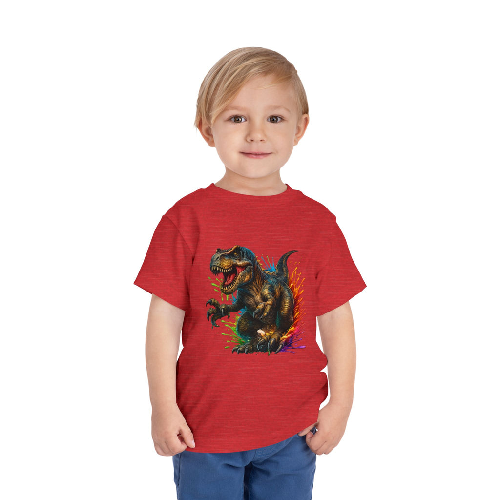 Toddler Tee — Colorful Roaring T-Rex Dino Graphic