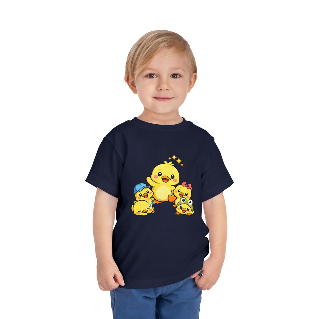 Duck Family Toddler Tee — Adorable Yellow Chicks Graphic Shirt