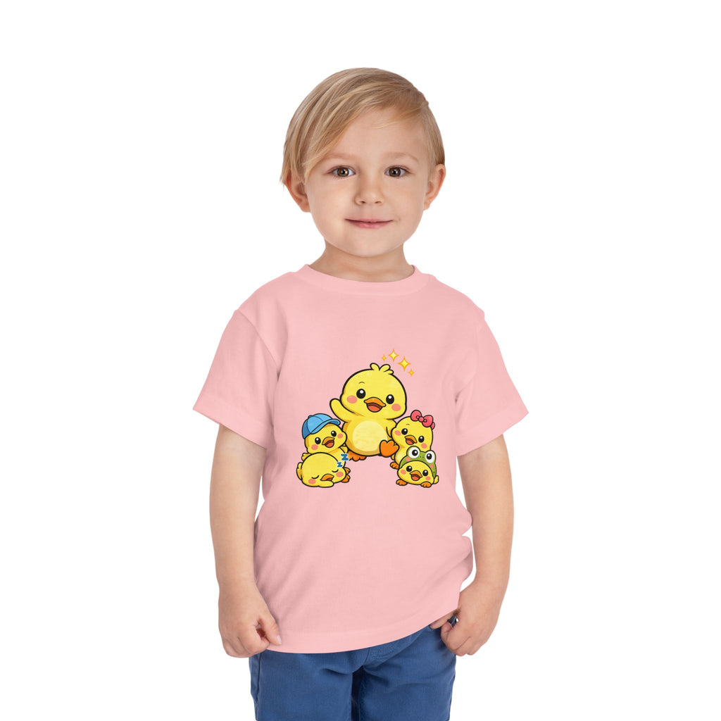 Duck Family Toddler Tee — Adorable Yellow Chicks Graphic Shirt