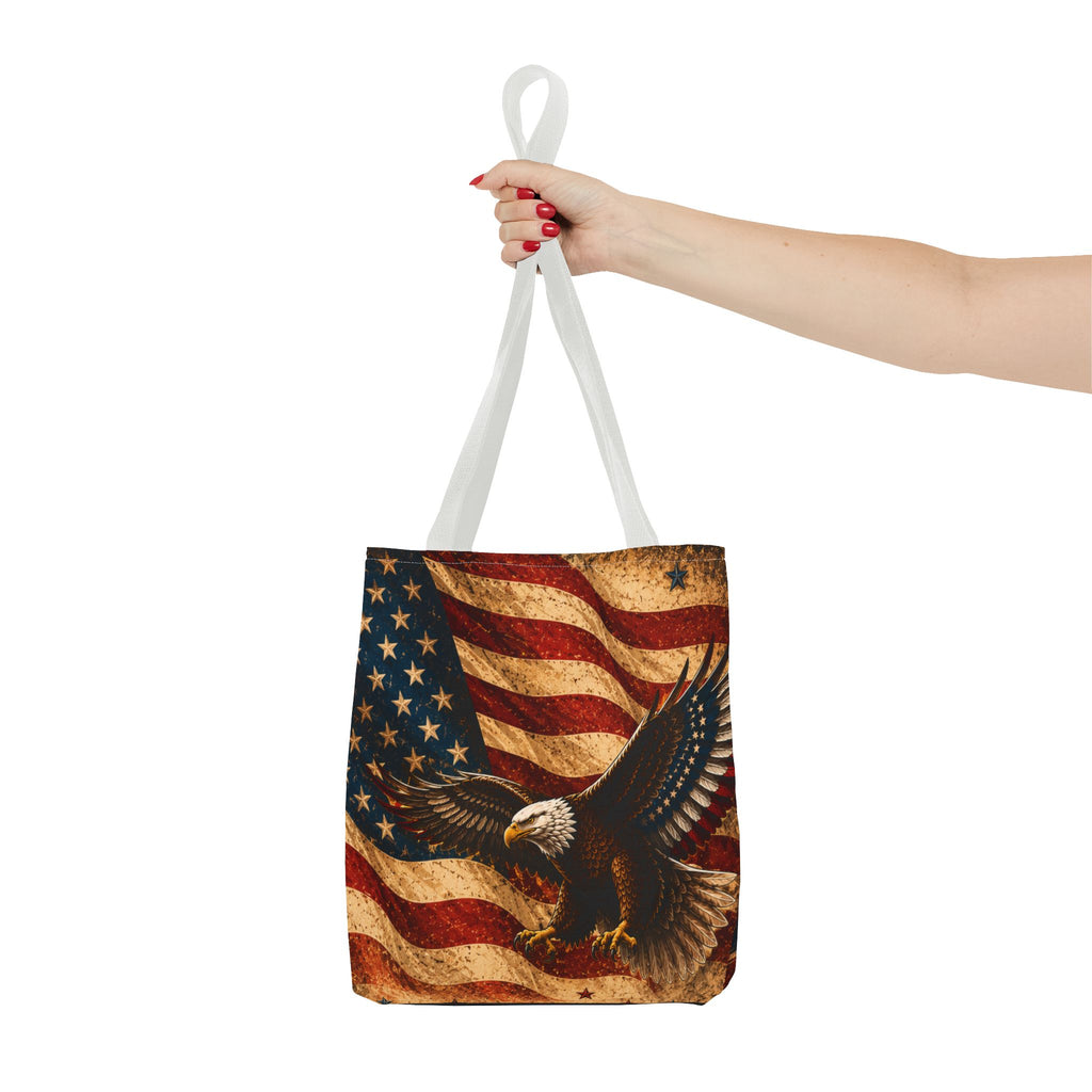USA Flag Red Tote Bag — Vintage America Tote