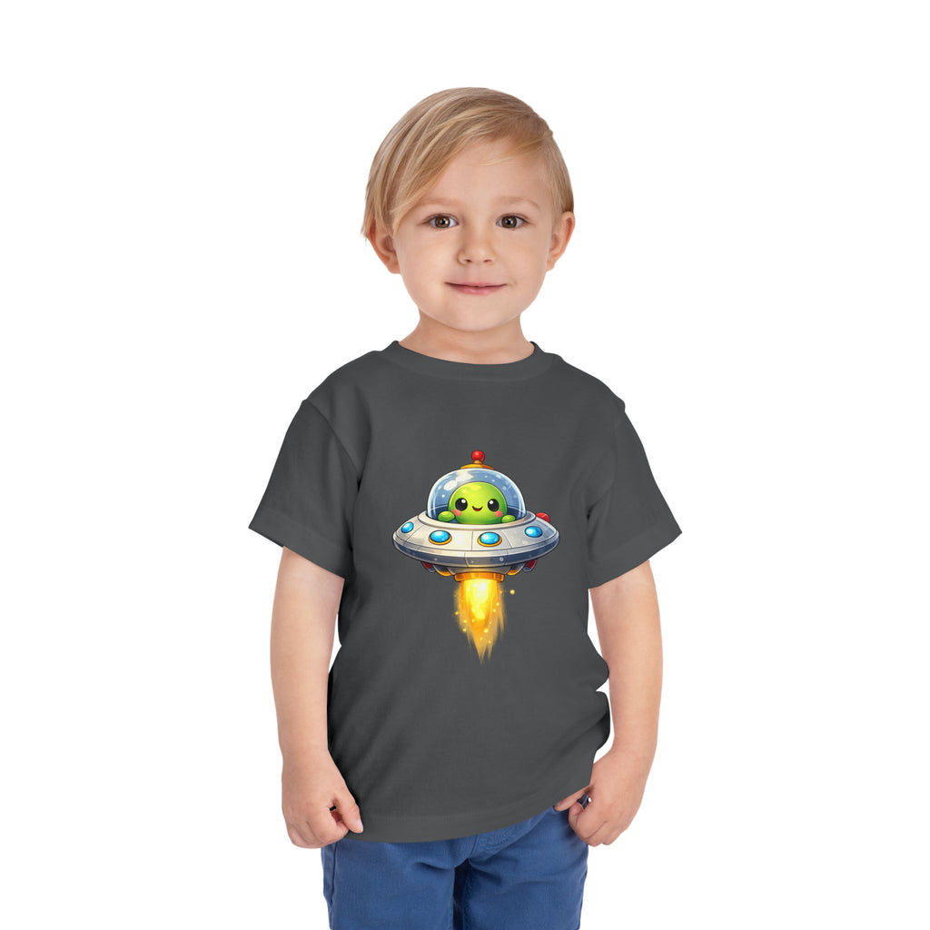 Toddler Tee — Cute Alien UFO Rocket Ship Shirt for Kids