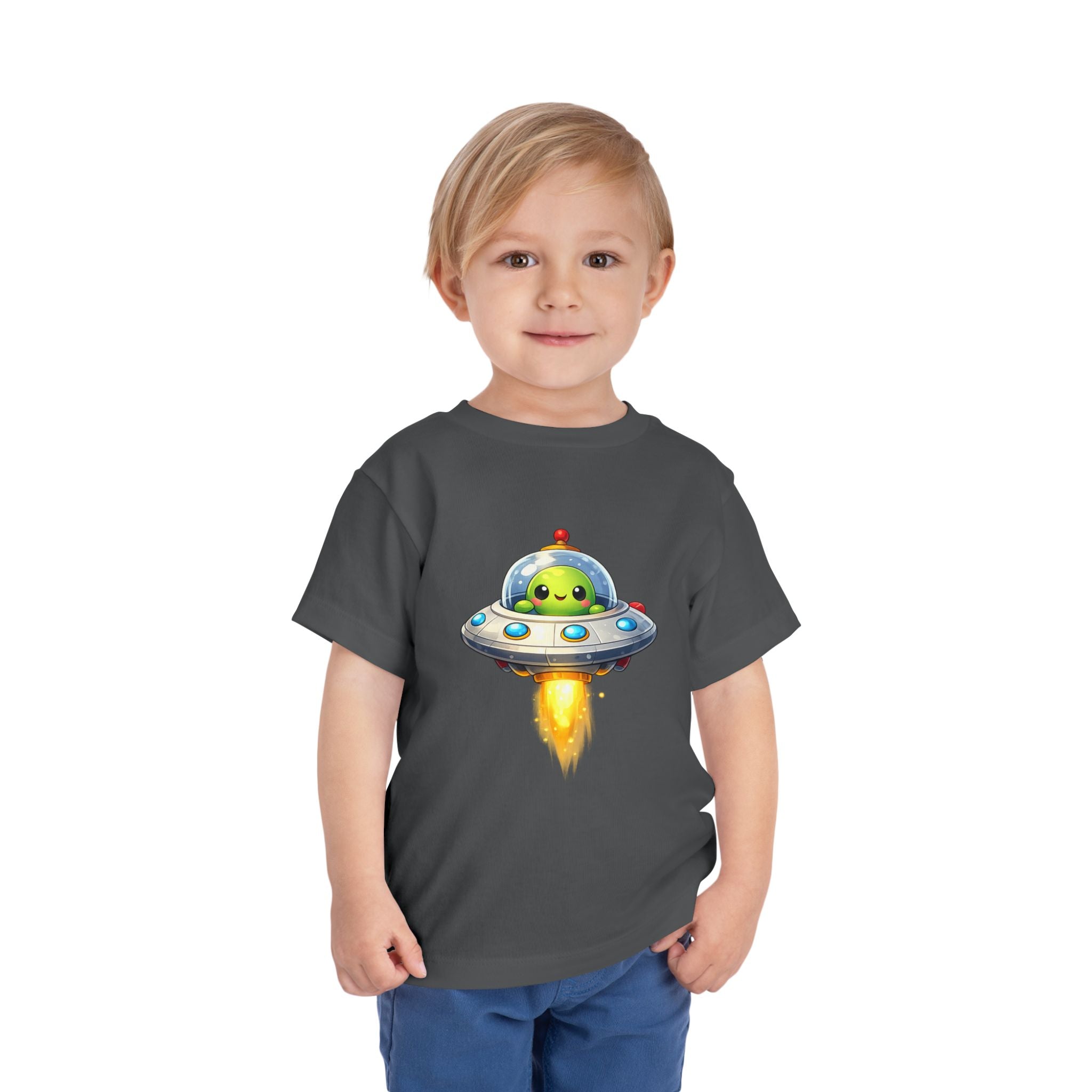 Toddler Tee — Cute Alien UFO Rocket Ship Shirt for Kids