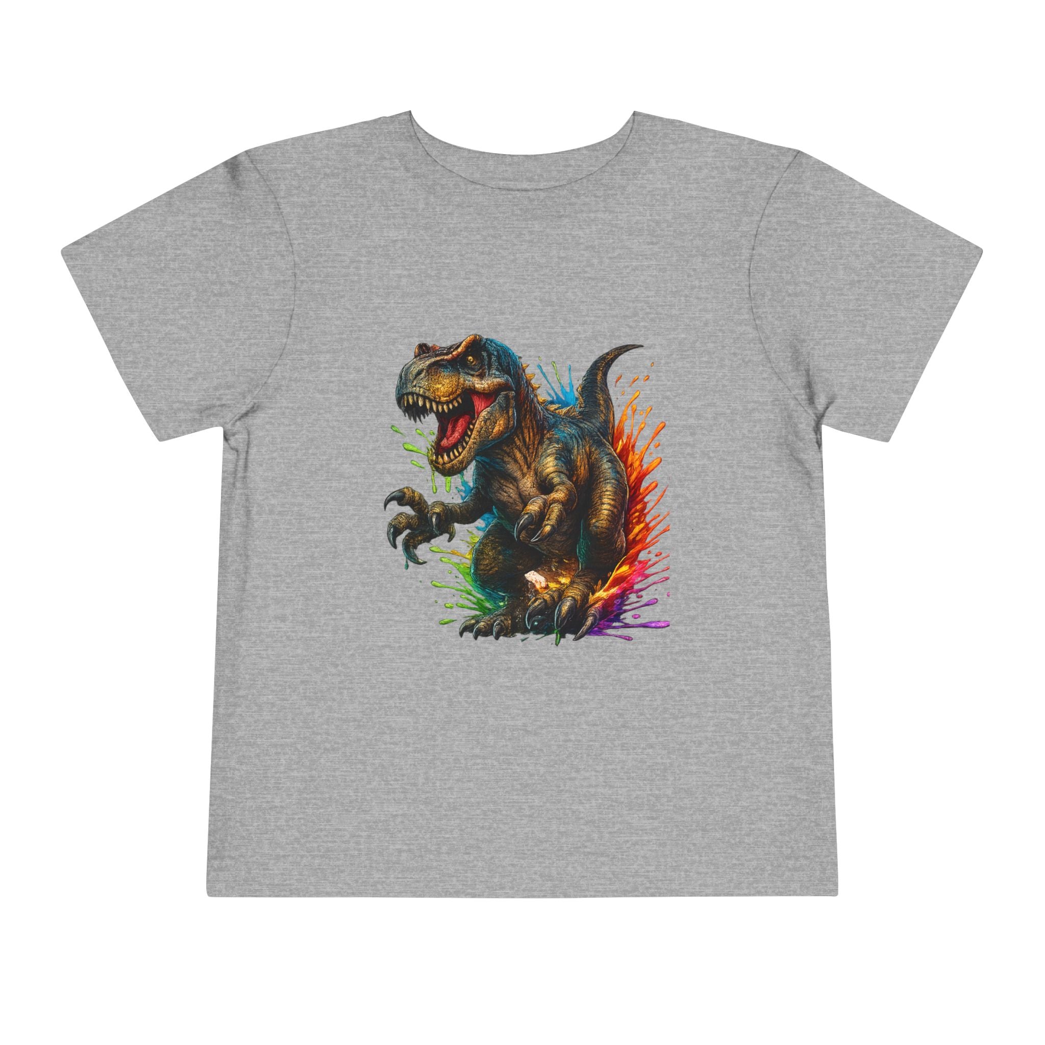 Toddler Tee — Colorful Roaring T-Rex Dino Graphic