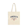 America 1776 Canvas Tote Bag — Patriotic Cotton Grocery & Market Tote
