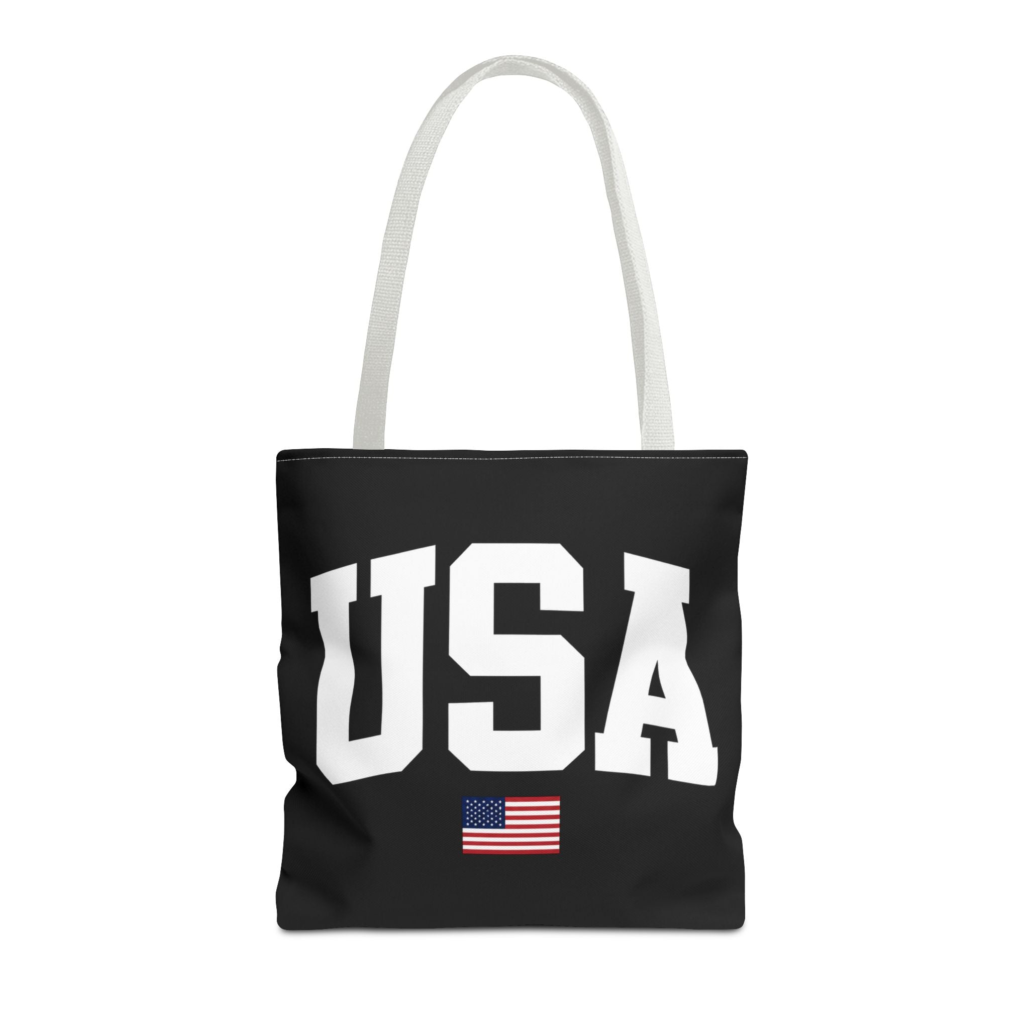 Classic USA Canvas Tote Bag | Minimal American Tote | Reusable Cotton Shopping Bag | Patriotic Gift | Everyday Beach Tote