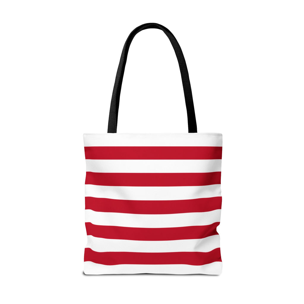 Stars & Stripes Canvas Tote Bag | American Flag Tote | Patriotic Cotton Shopping Bag | Reusable Beach Tote | USA Gift