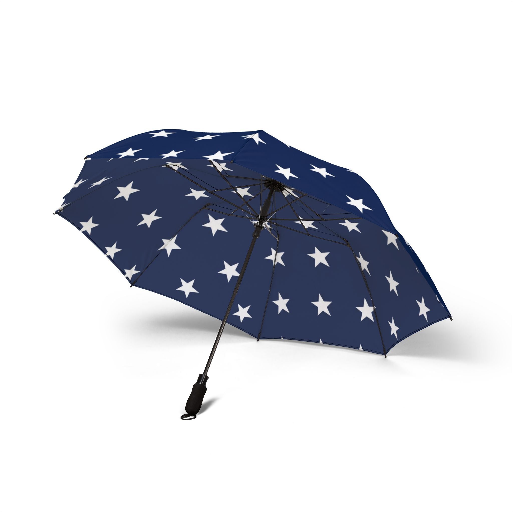 Star Print Foldable Umbrella — Compact Semi-Automatic Rain Shield