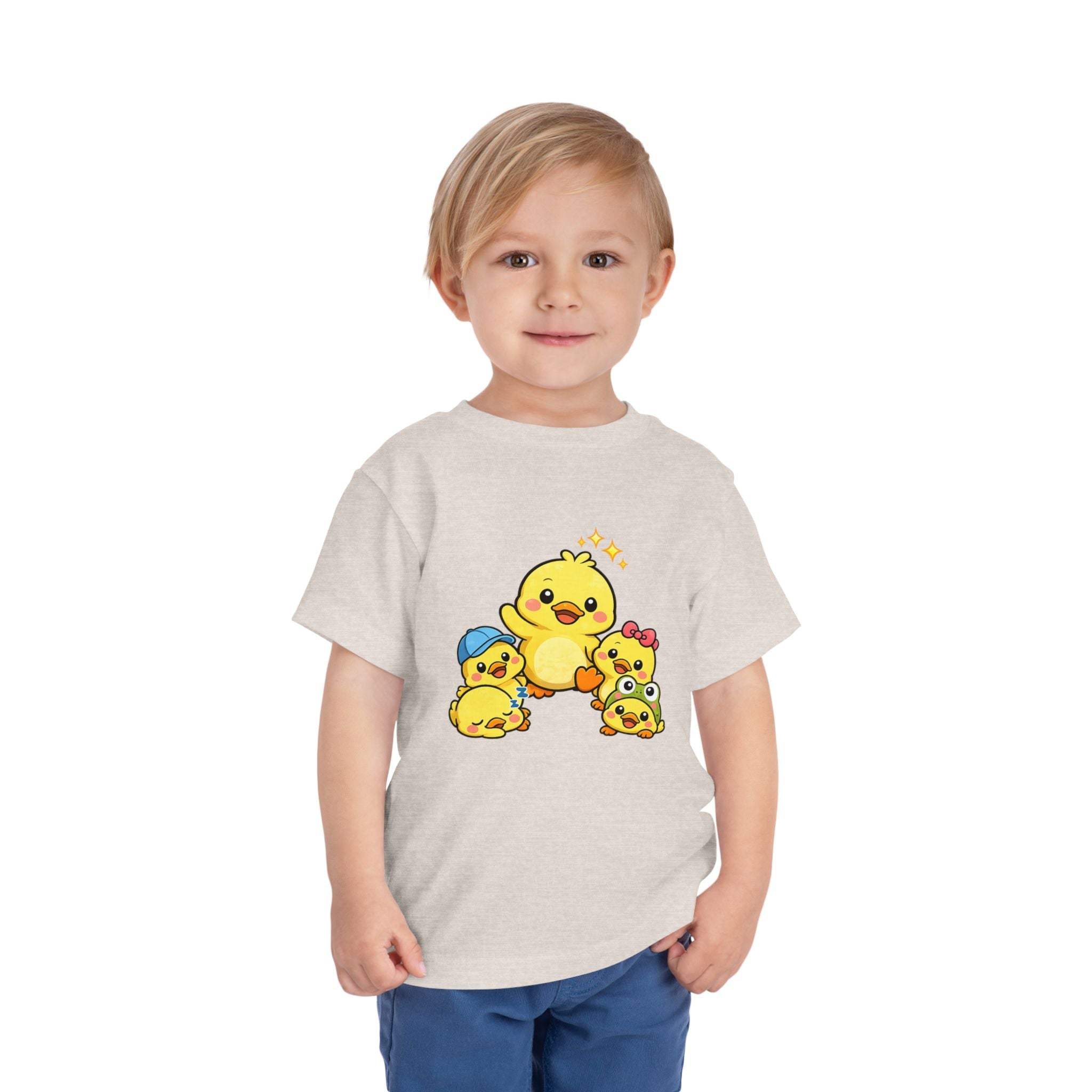 Duck Family Toddler Tee — Adorable Yellow Chicks Graphic Shirt