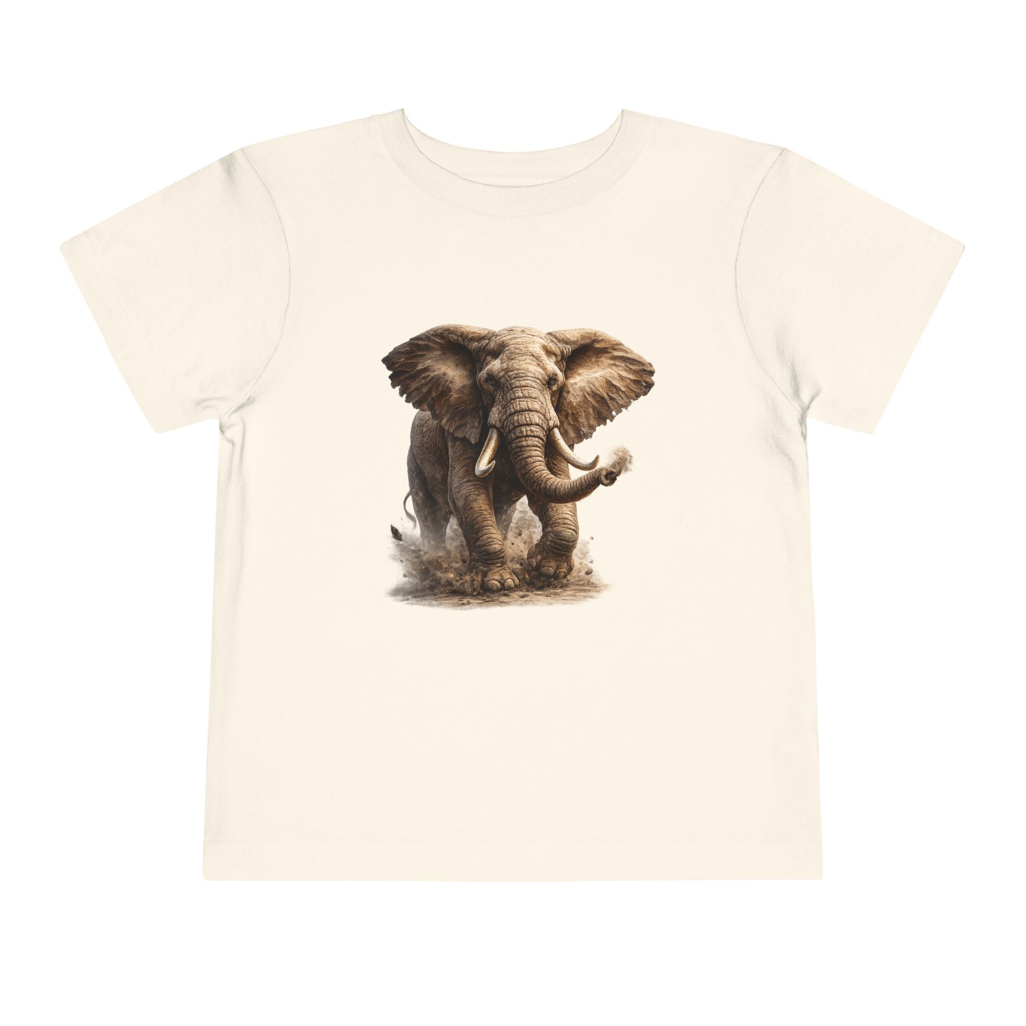Toddler Elephant Tee - Realistic Baby Elephant Graphic Shirt for Kids