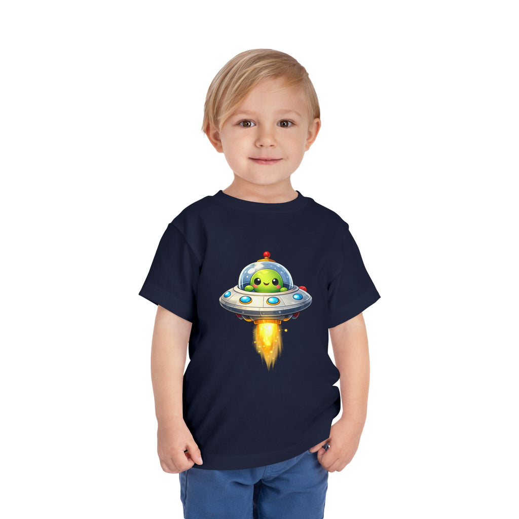 Toddler Tee — Cute Alien UFO Rocket Ship Shirt for Kids
