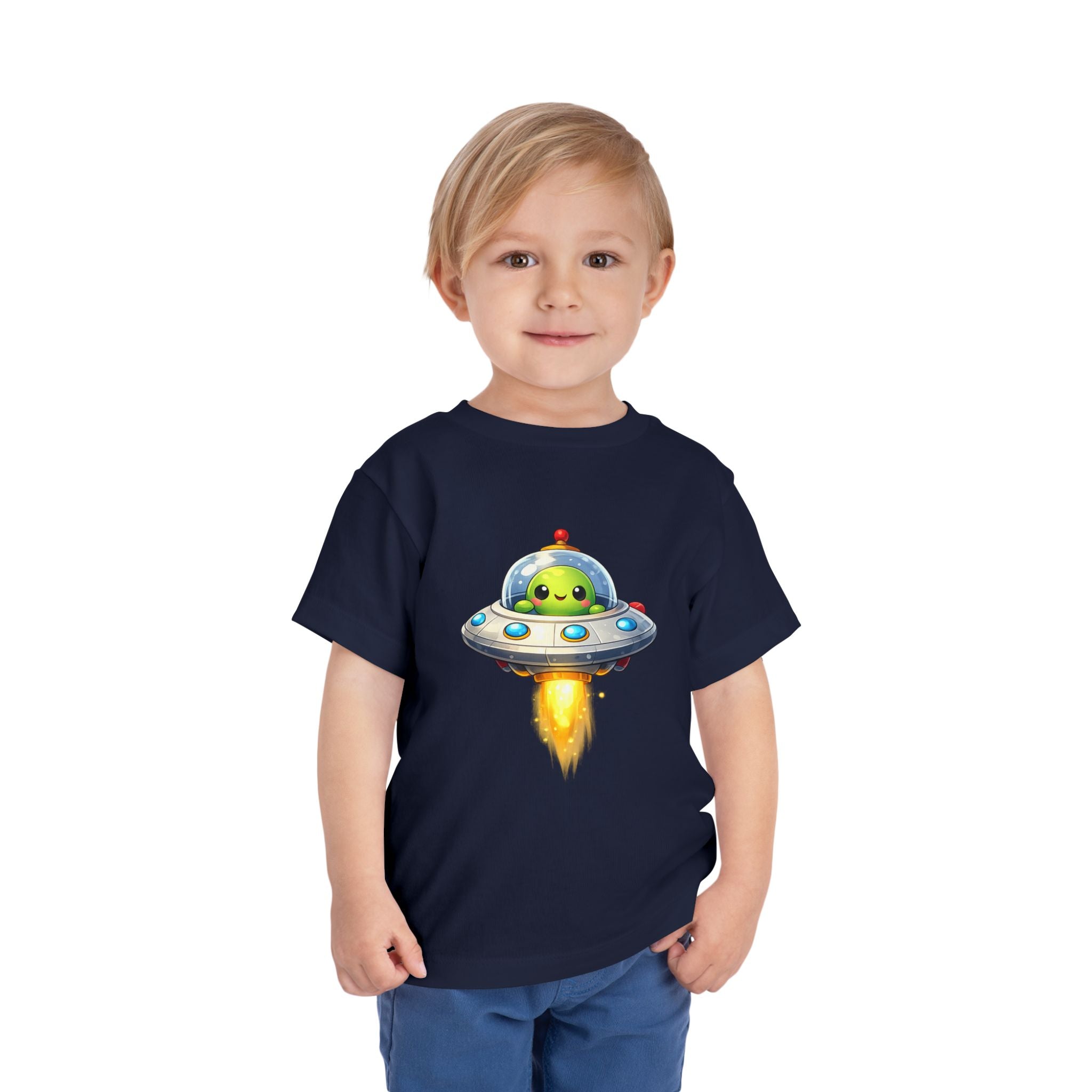Toddler Tee — Cute Alien UFO Rocket Ship Shirt for Kids