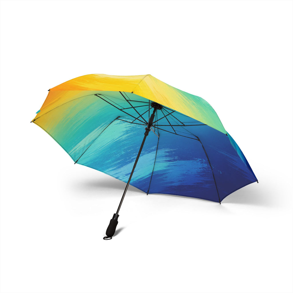 Gradient Ocean Compact Umbrella — Semi-Automatic Foldable Travel Umbrella