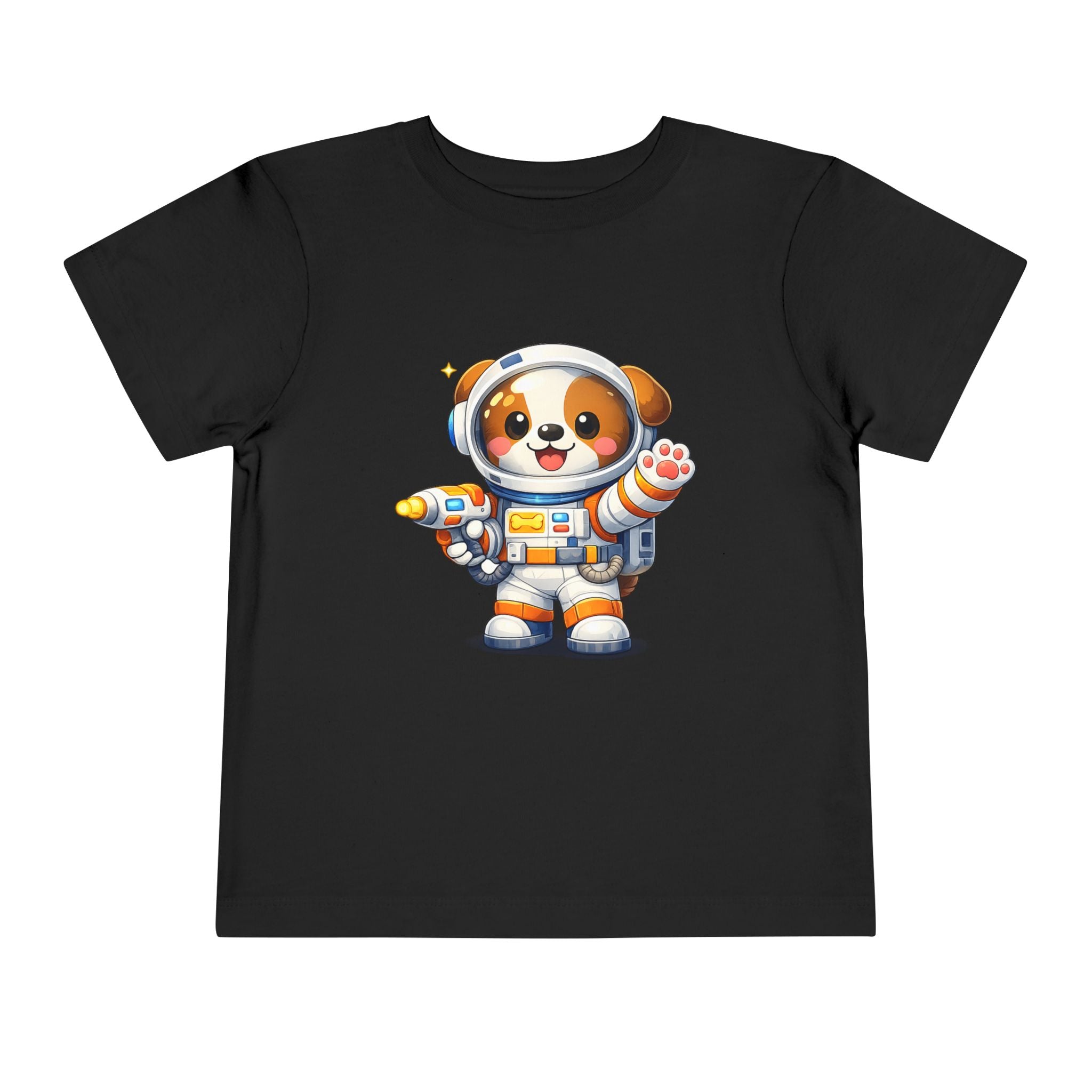 Toddler Astronaut Puppy Tee — Cute Space Dog Short Sleeve Shirt