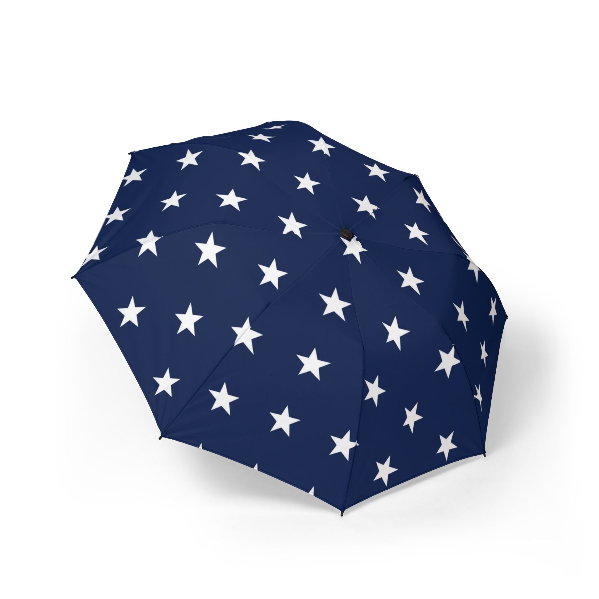 Star Print Foldable Umbrella — Compact Semi-Automatic Rain Shield