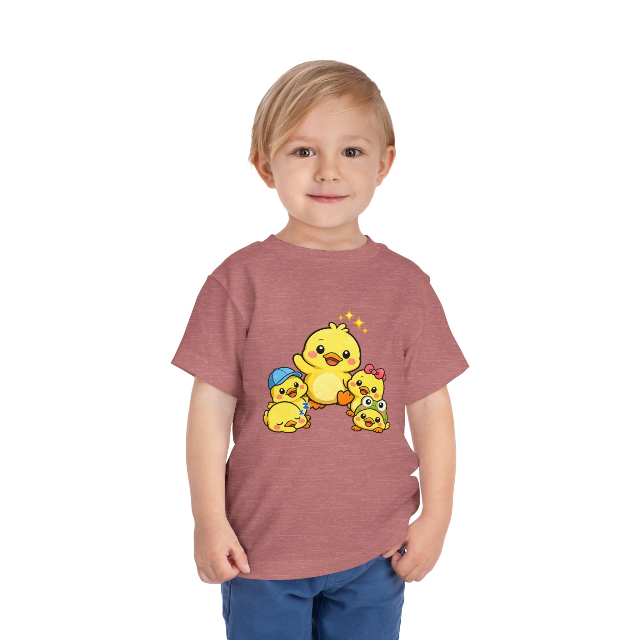 Duck Family Toddler Tee — Adorable Yellow Chicks Graphic Shirt