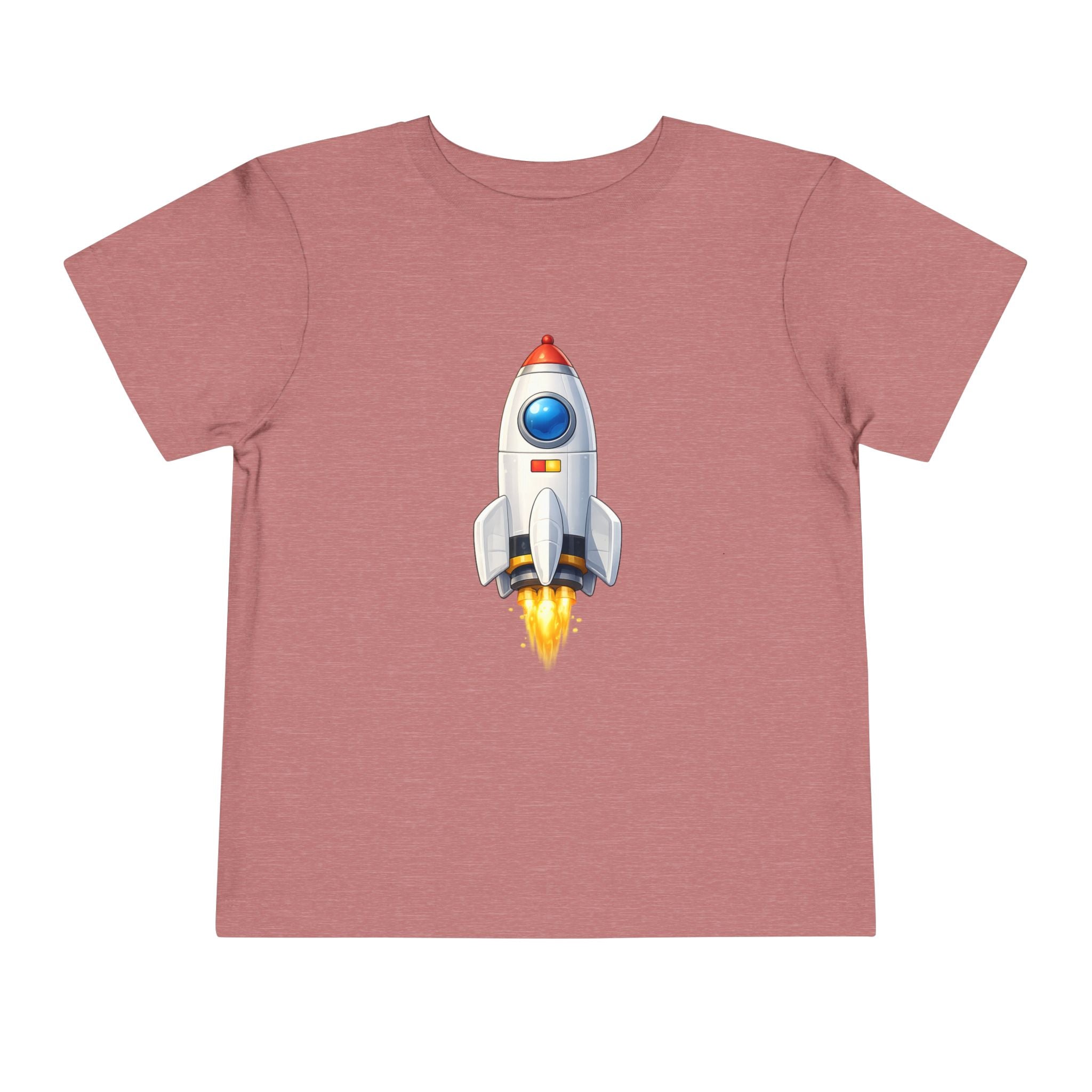 Toddler Rocket Tee — Cute Space Rocket Graphic Short Sleeve Shirt for Kids