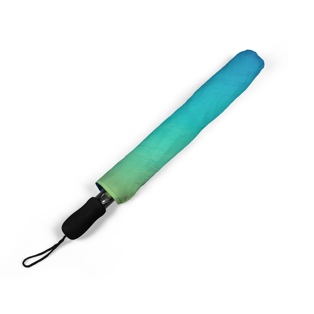 Gradient Ocean Compact Umbrella — Semi-Automatic Foldable Travel Umbrella