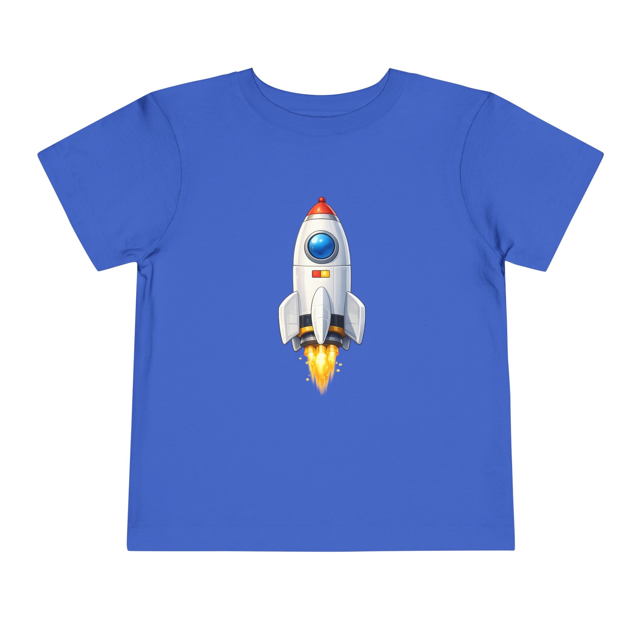Toddler Rocket Tee — Cute Space Rocket Graphic Short Sleeve Shirt for Kids
