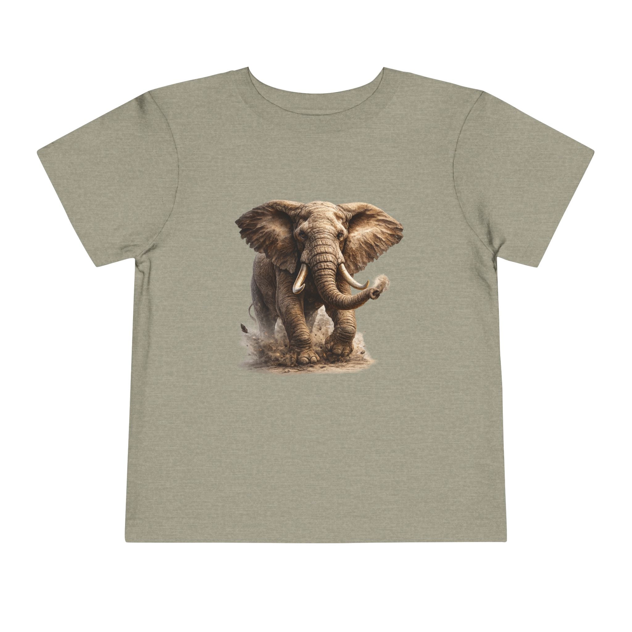 Toddler Elephant Tee - Realistic Baby Elephant Graphic Shirt for Kids