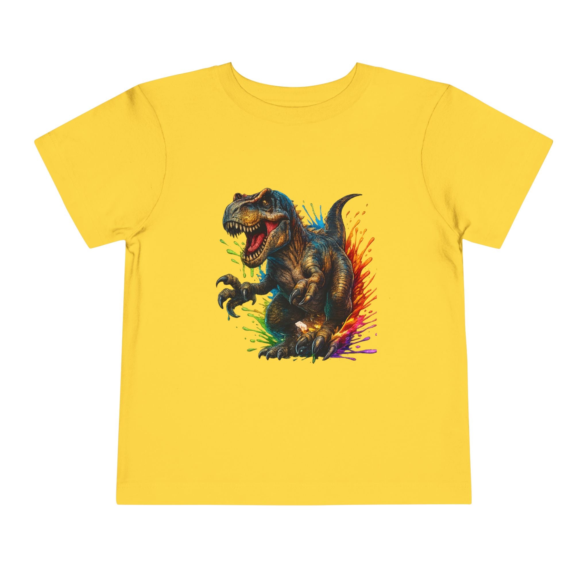 Toddler Tee — Colorful Roaring T-Rex Dino Graphic