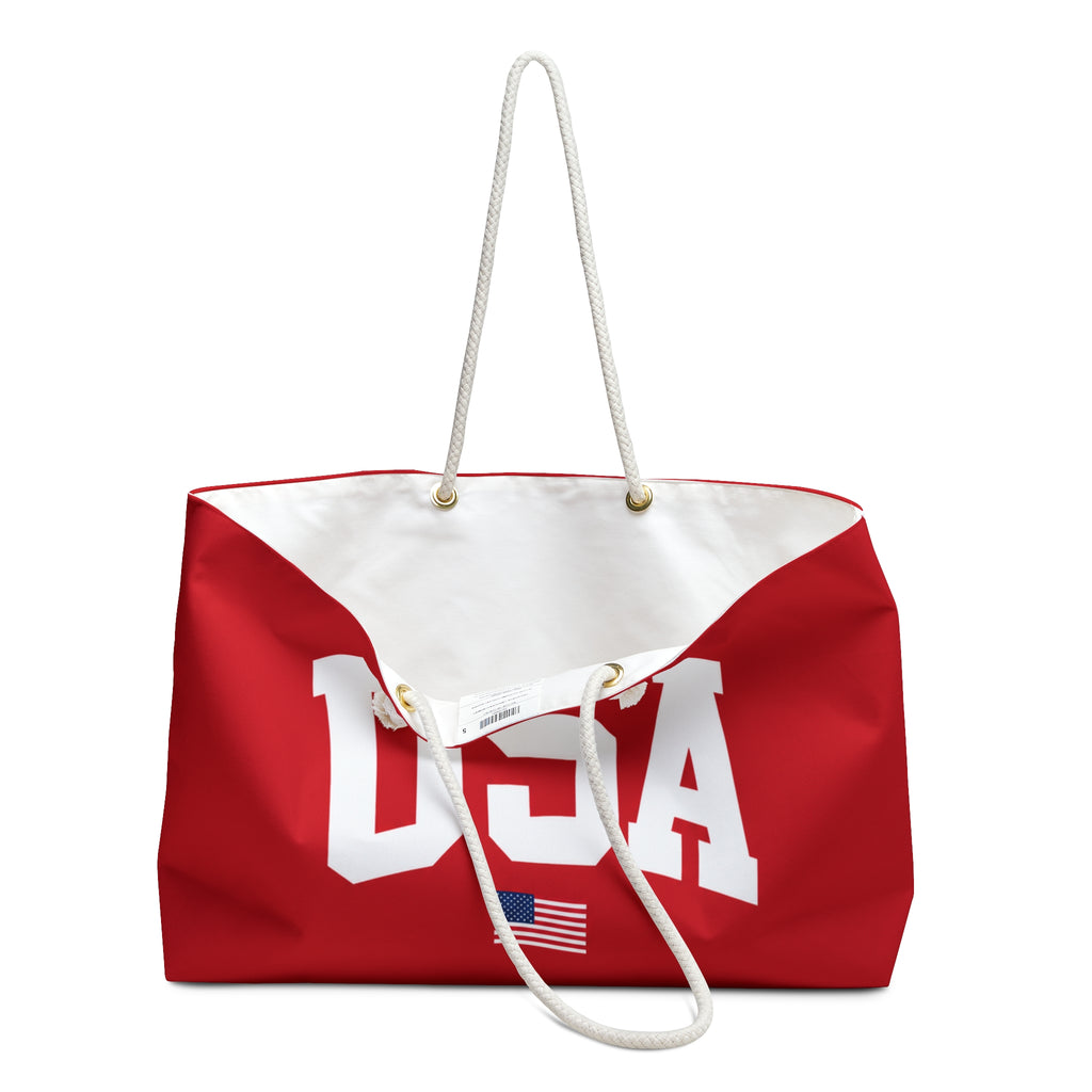 USA Varsity Tote - Crimson Red