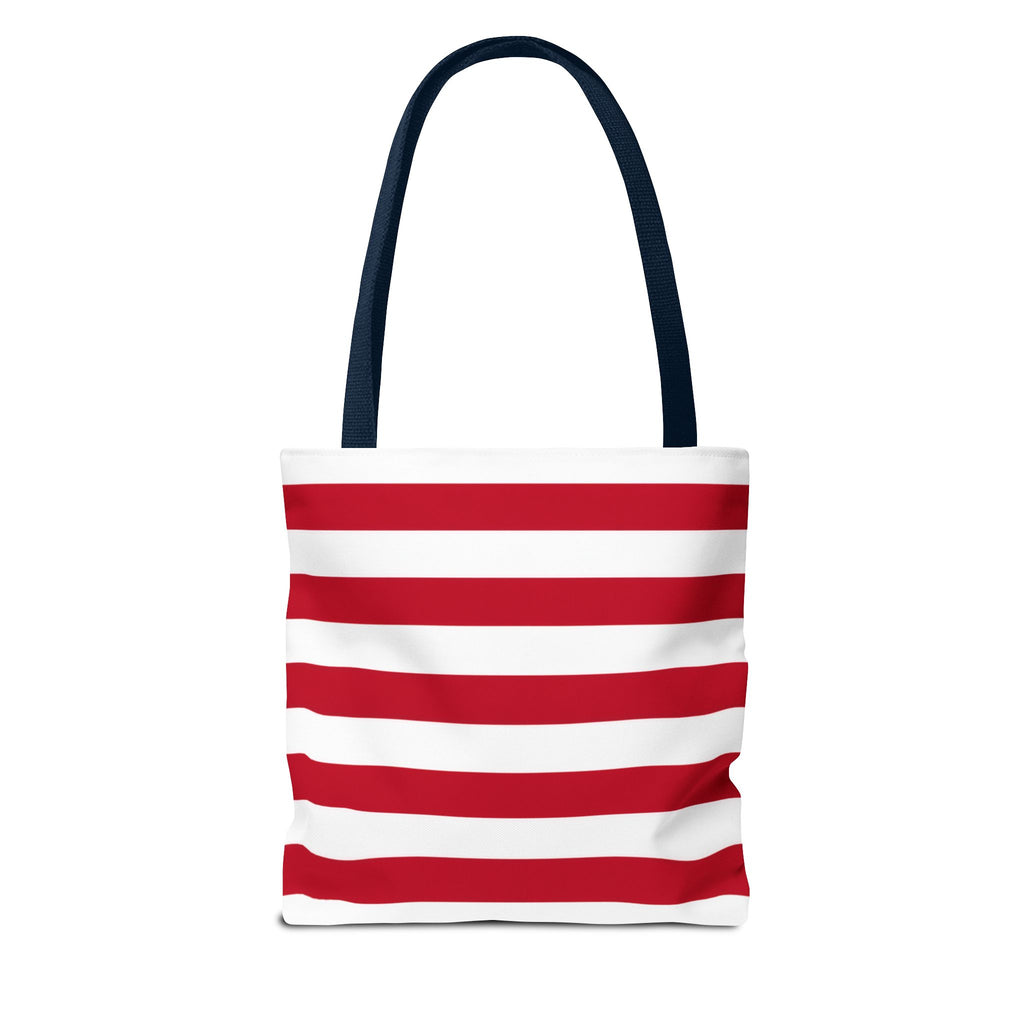 Stars & Stripes Canvas Tote Bag | American Flag Tote | Patriotic Cotton Shopping Bag | Reusable Beach Tote | USA Gift
