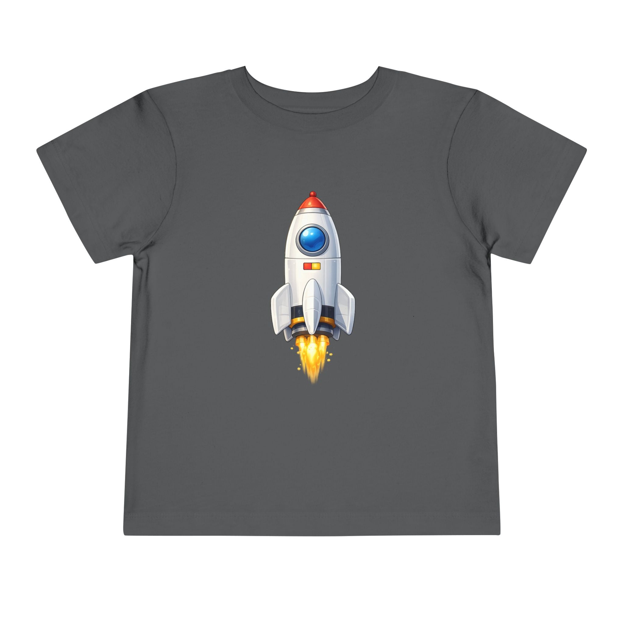 Toddler Rocket Tee — Cute Space Rocket Graphic Short Sleeve Shirt for Kids