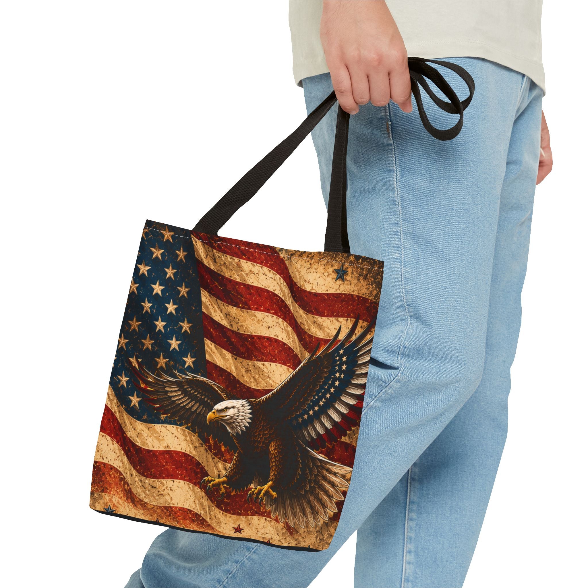 USA Flag Red Tote Bag — Vintage America Tote