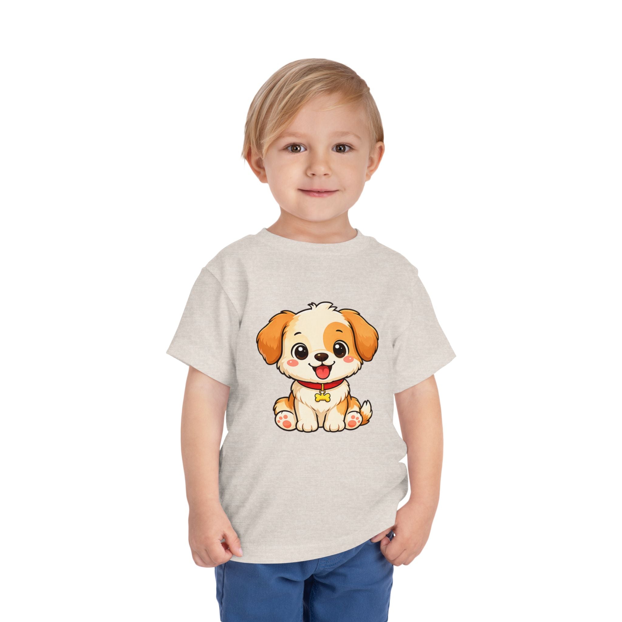 Puppy Toddler Tee – Adorable Cartoon Dog Graphic Shirt for Kids