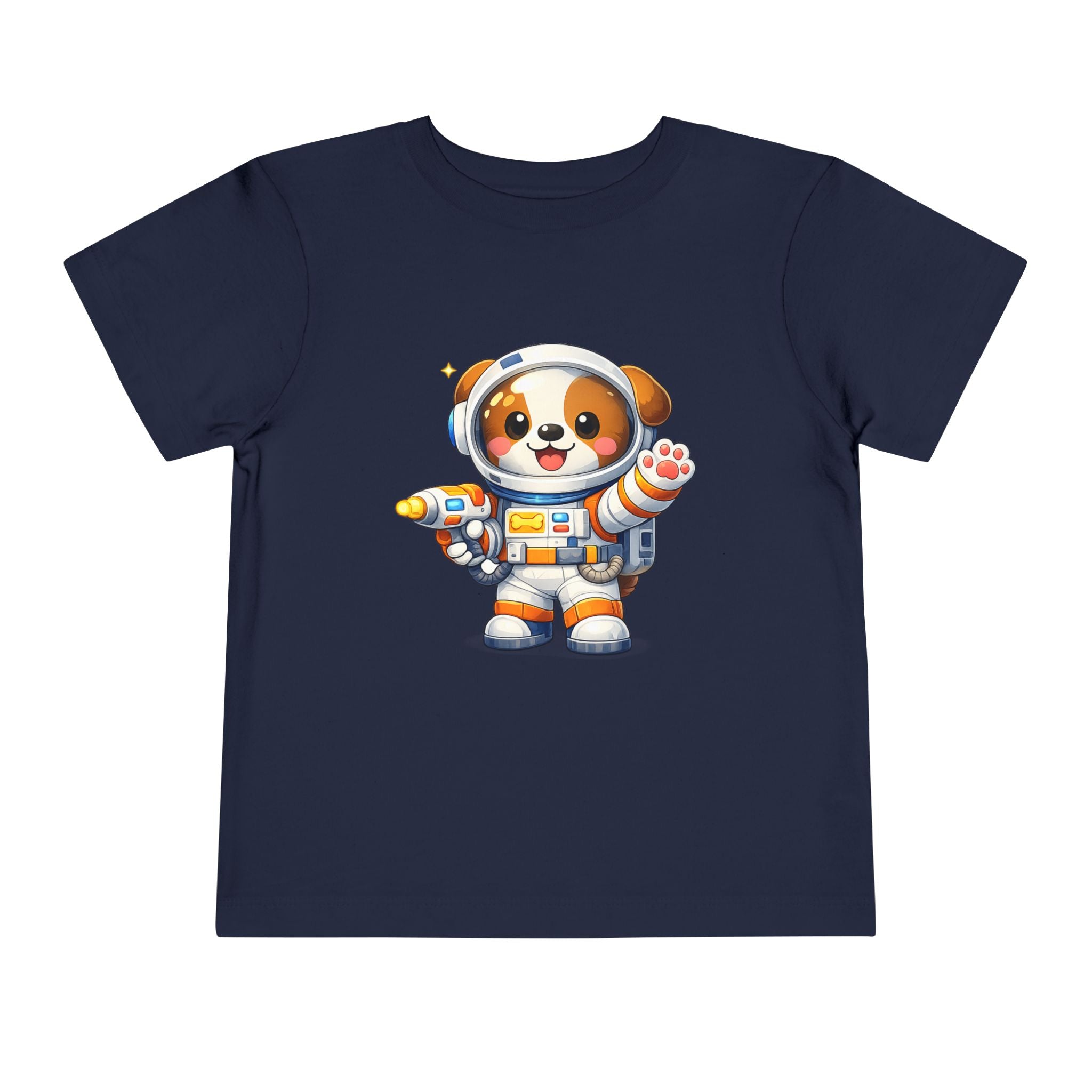 Toddler Astronaut Puppy Tee — Cute Space Dog Short Sleeve Shirt