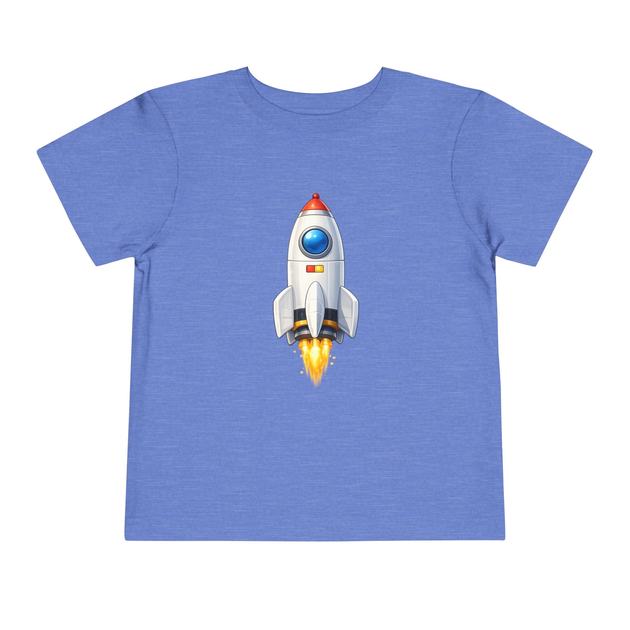 Toddler Rocket Tee — Cute Space Rocket Graphic Short Sleeve Shirt for Kids