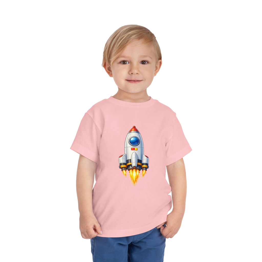Toddler Rocket Tee - Cute Space Rocket Graphic Shirt for Kids
