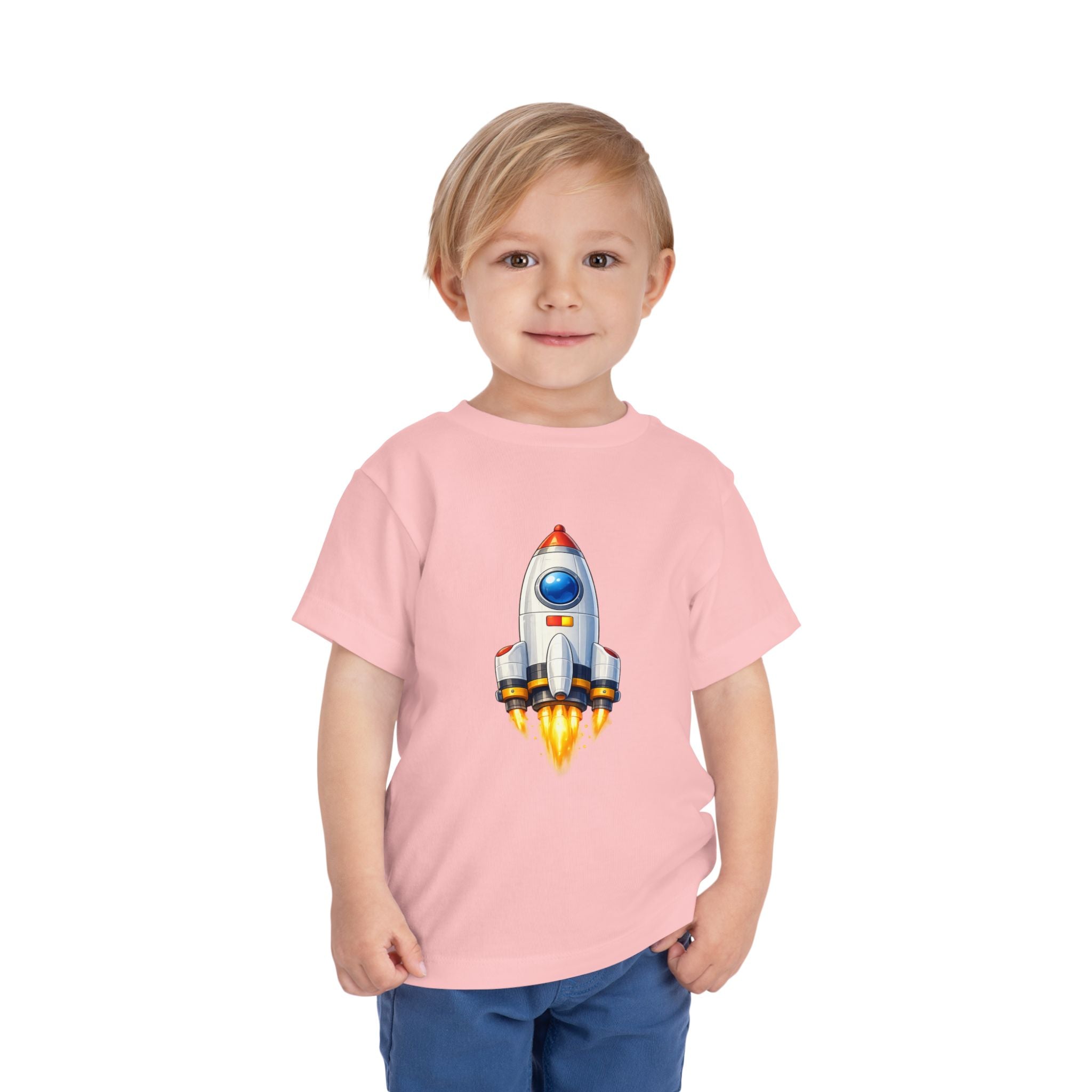 Toddler Rocket Tee - Cute Space Rocket Graphic Shirt for Kids