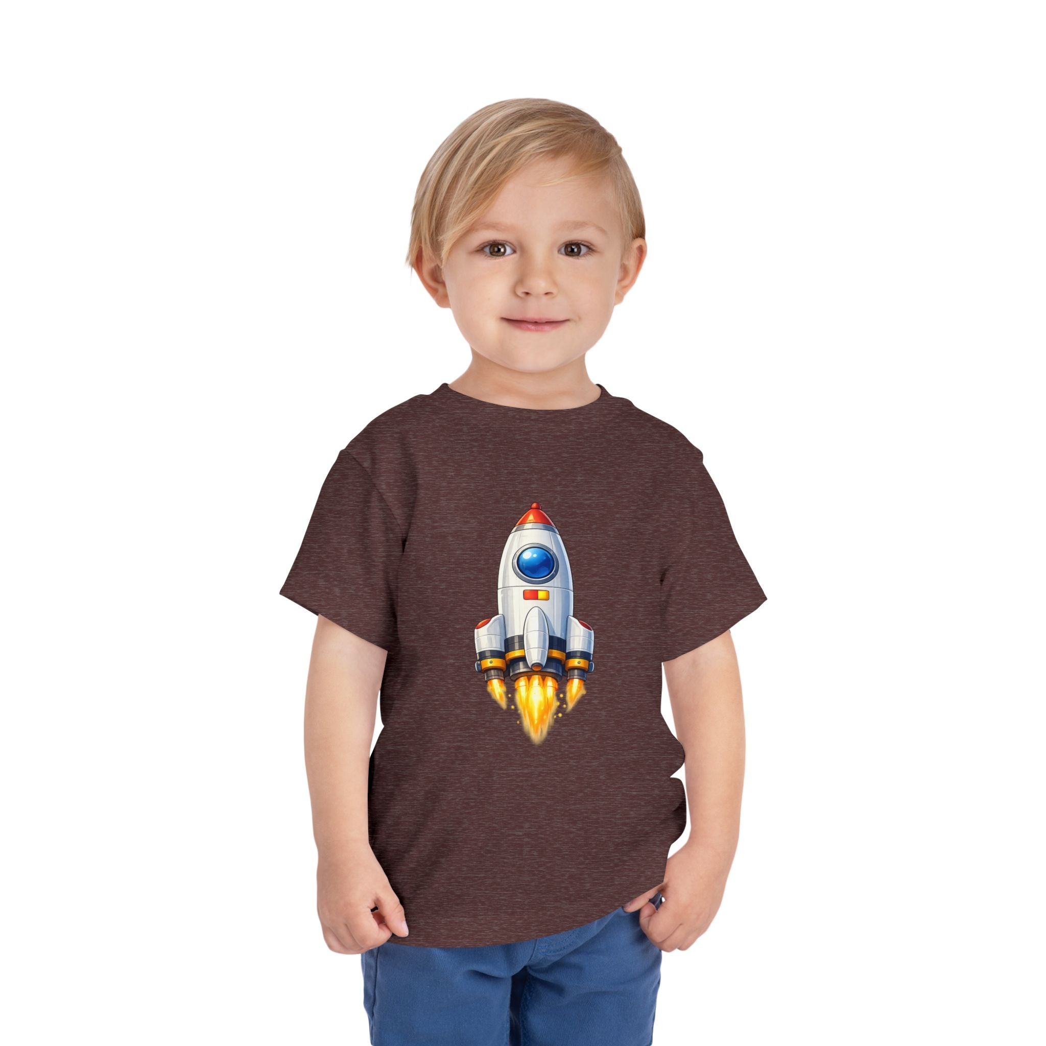 Toddler Rocket Tee - Cute Space Rocket Graphic Shirt for Kids