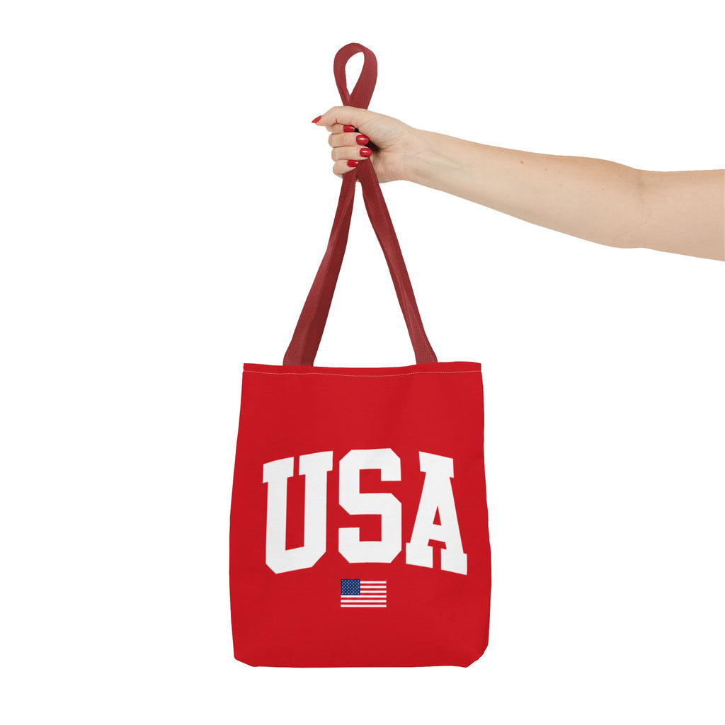 USA Flag Red Tote Bag — Patriotic American Flag