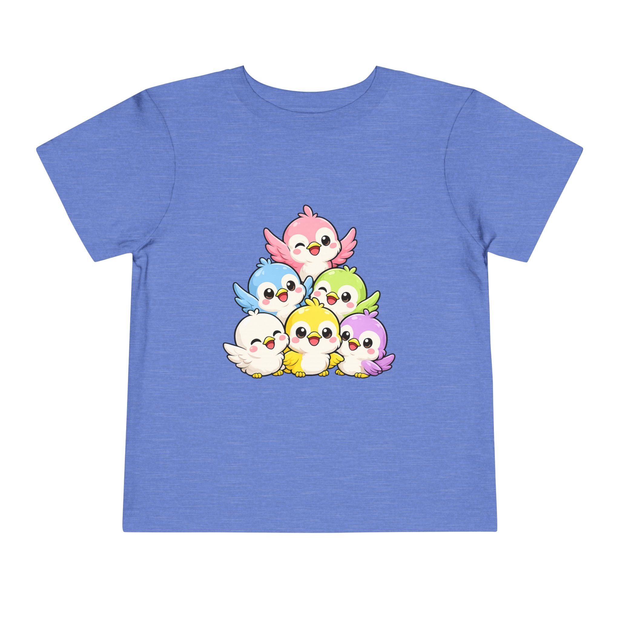 Toddler Tee — Cute Rainbow Baby Birds Graphic Shirt