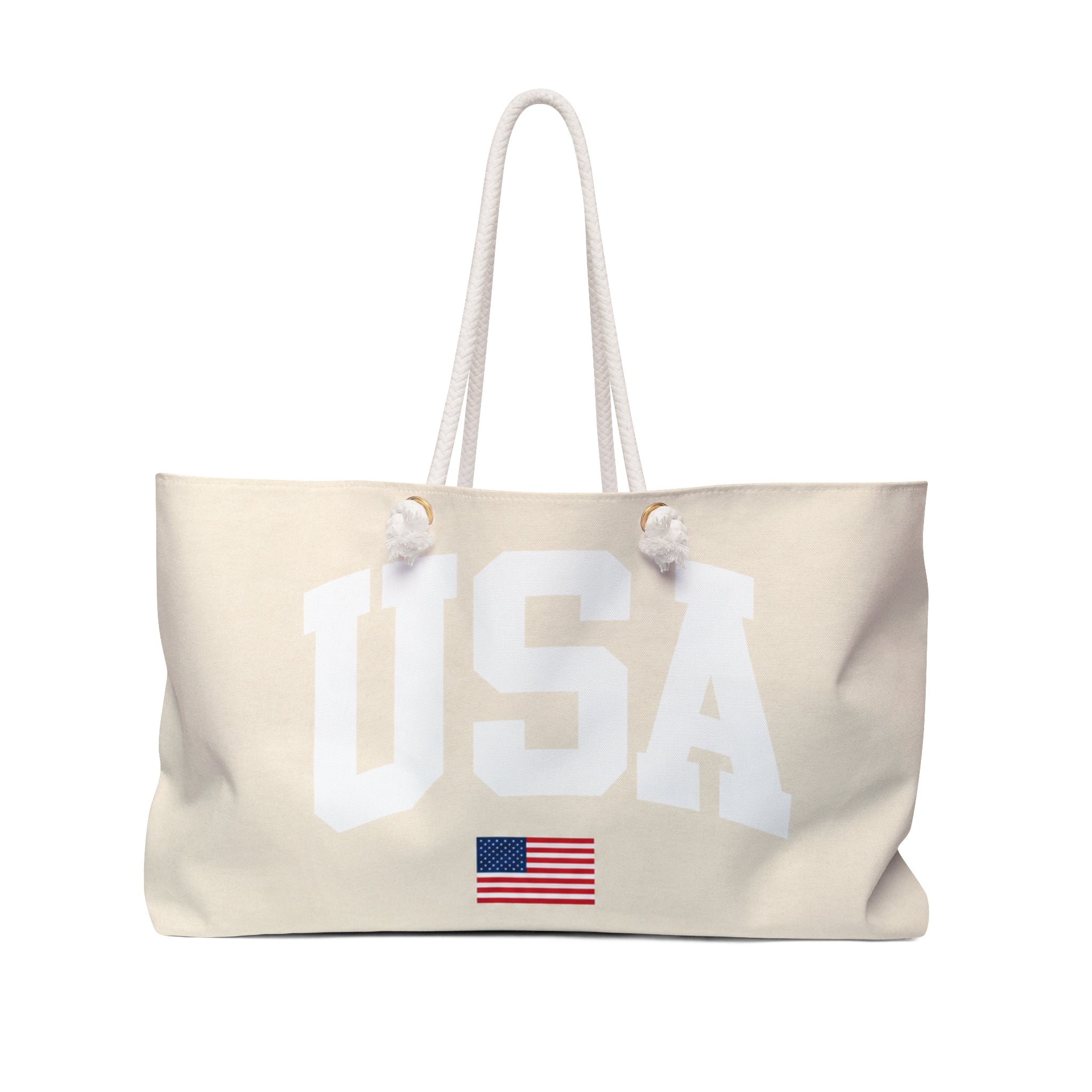 USA Varsity Tote - Sand Beige