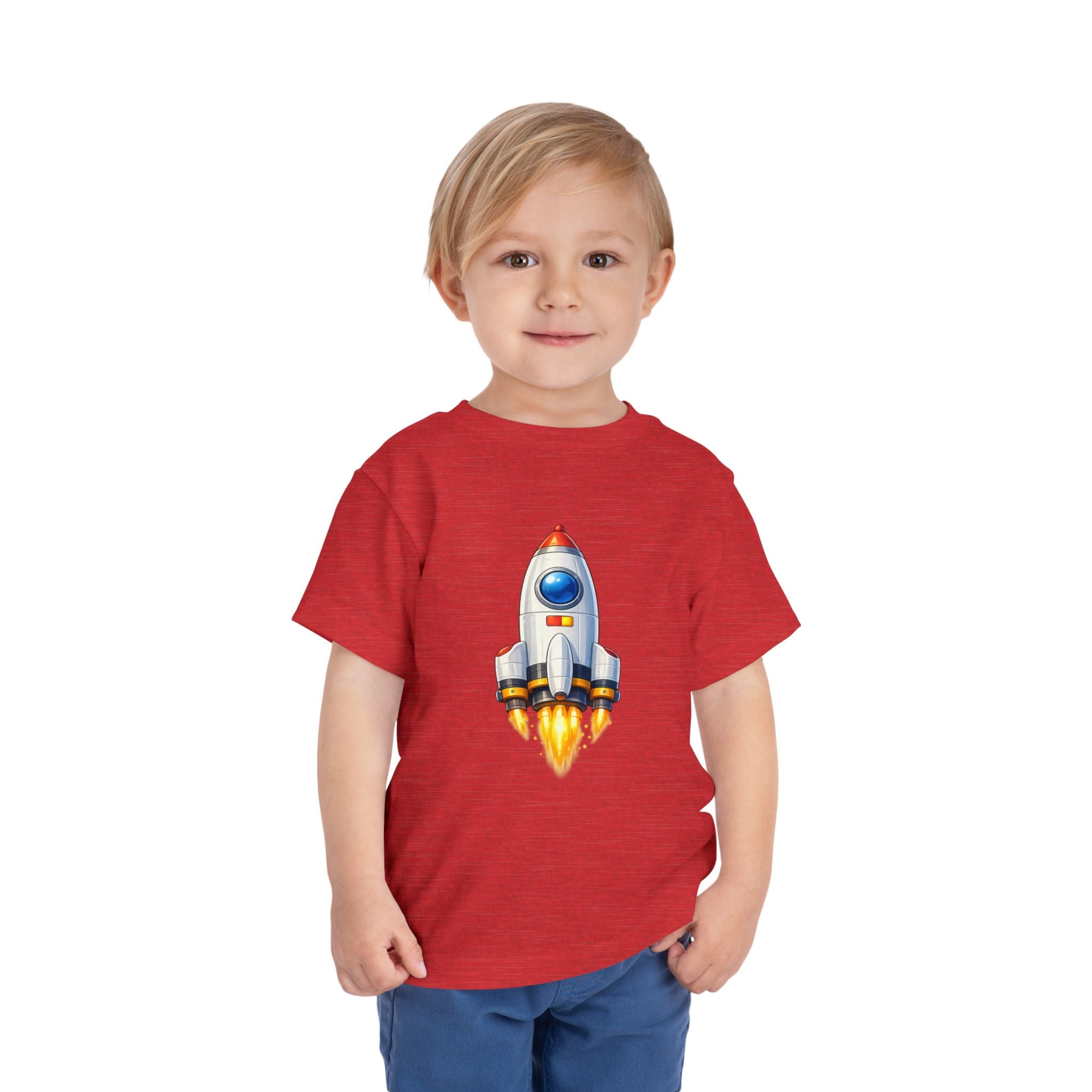 Toddler Rocket Tee - Cute Space Rocket Graphic Shirt for Kids